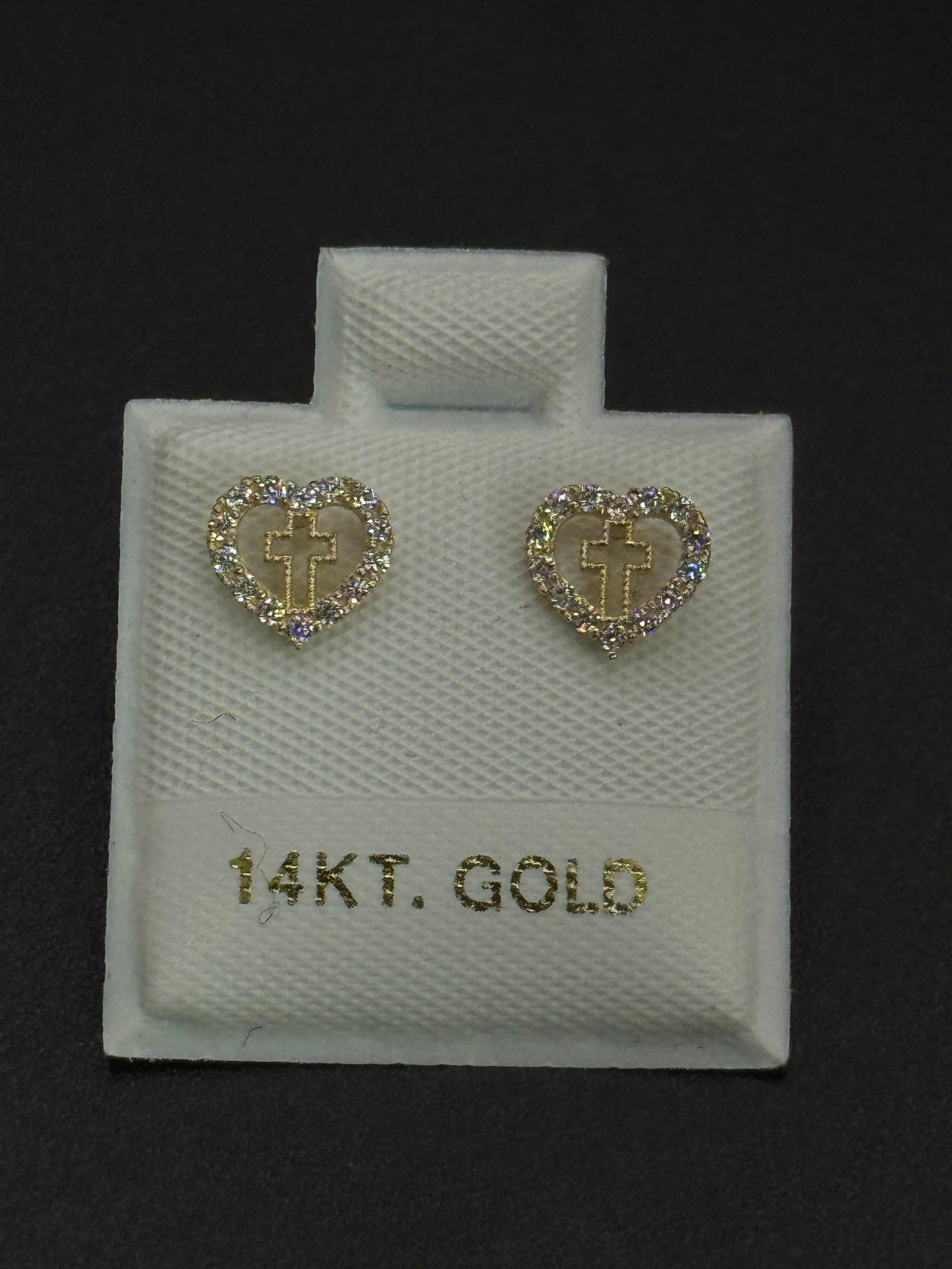 Heart Cross Earrings (E8) image 0