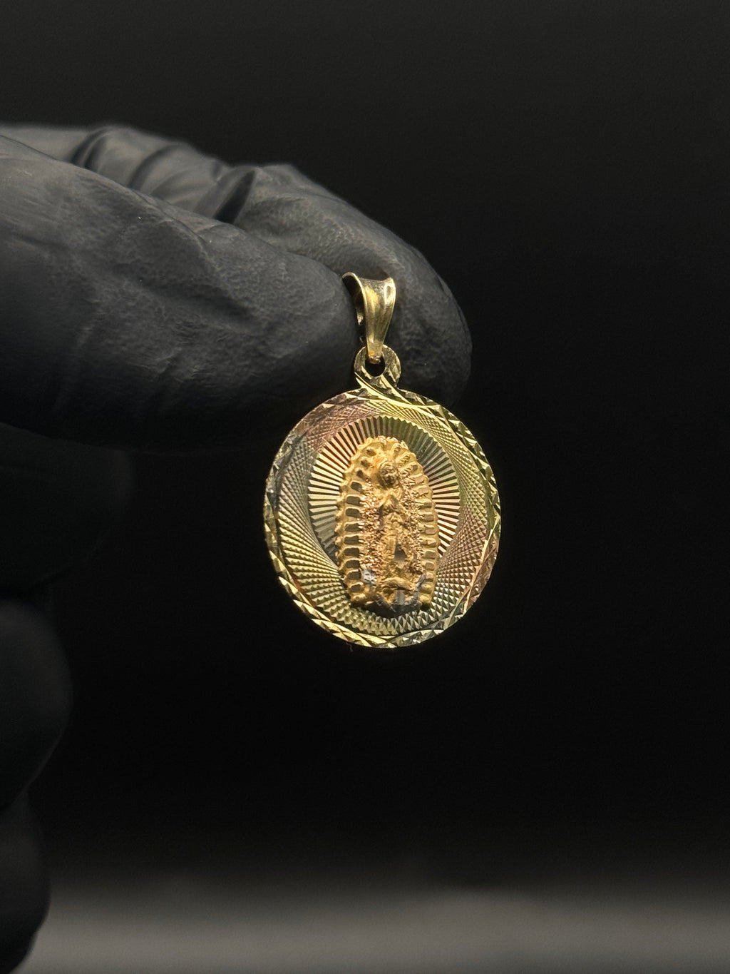 3 Tone Virgen de Guadalupe/Christ Pendant image 0
