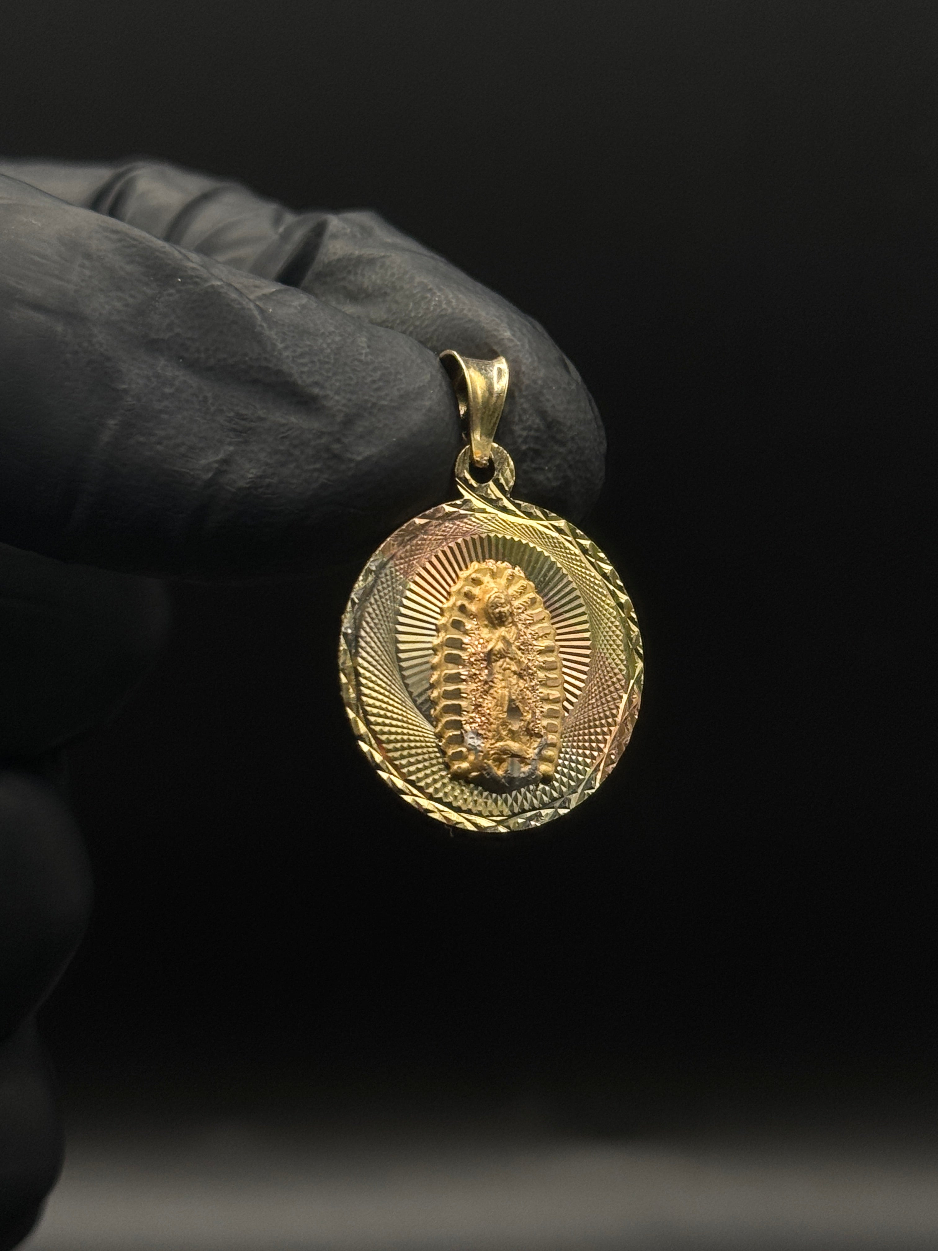 3 Tone Virgen de Guadalupe/Christ Pendant image 0