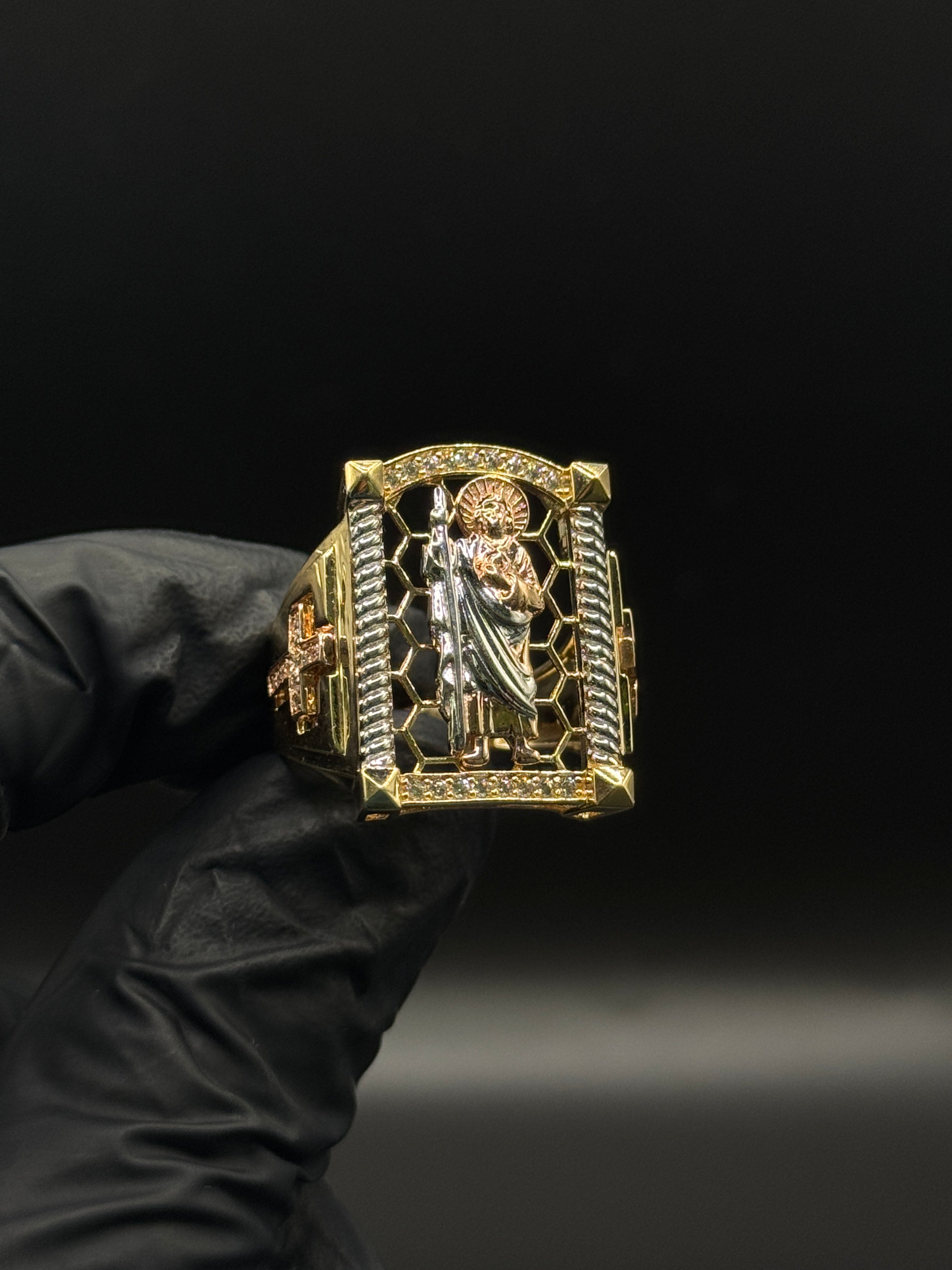 Mens San Judas Cross Ring image 0