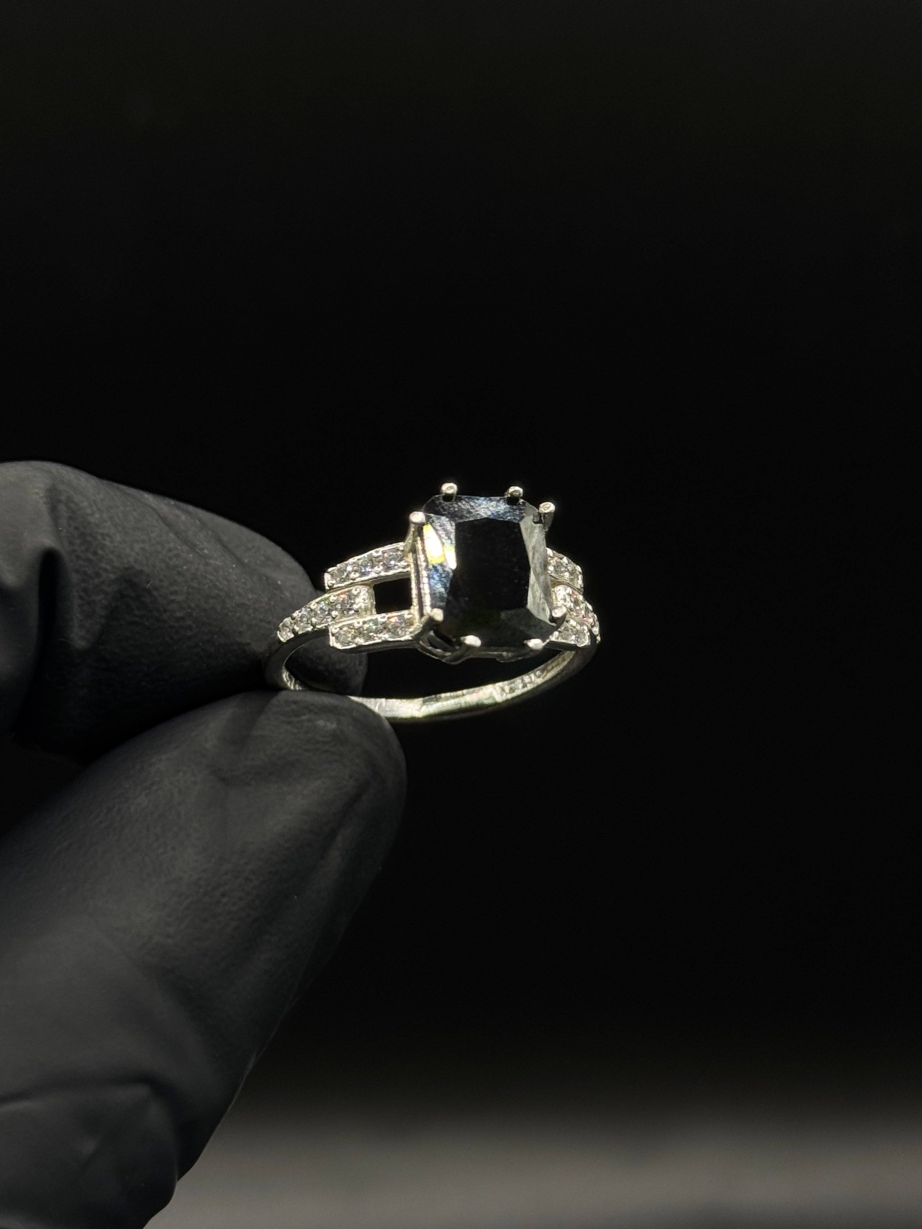 Silver Onix Ring (CZ) image 0
