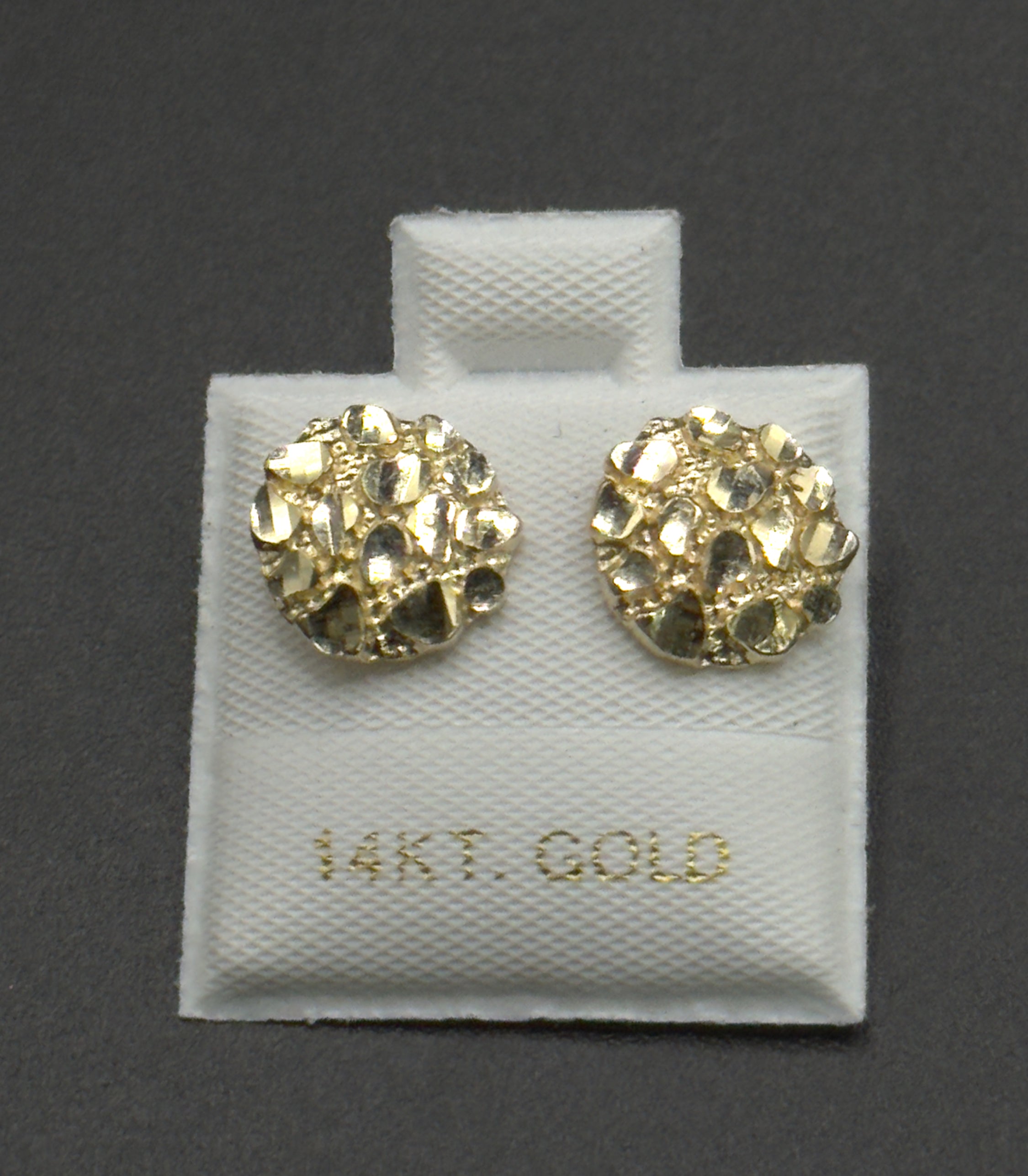 Round Nugget Earrings image 0