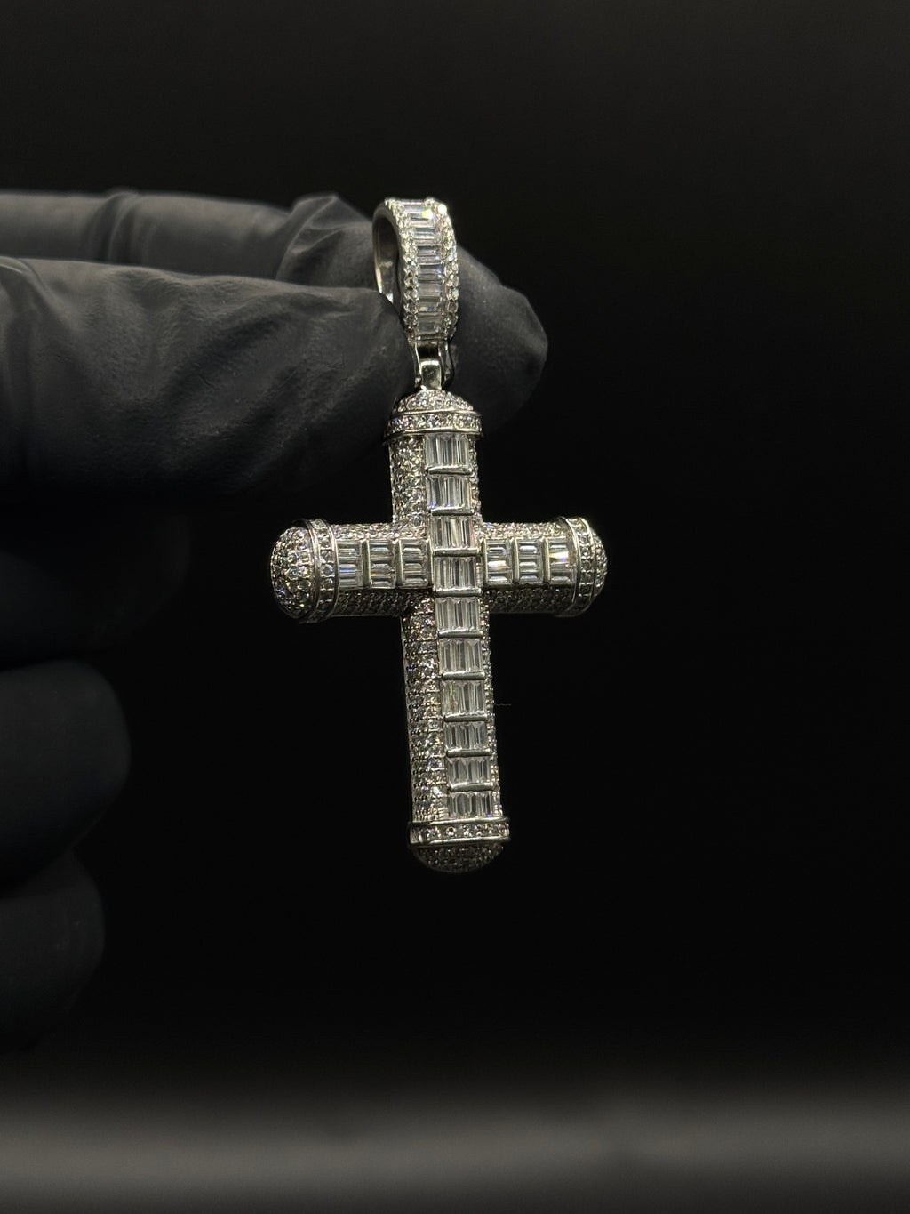 Silver Cross Iced Out (CZ) image 0