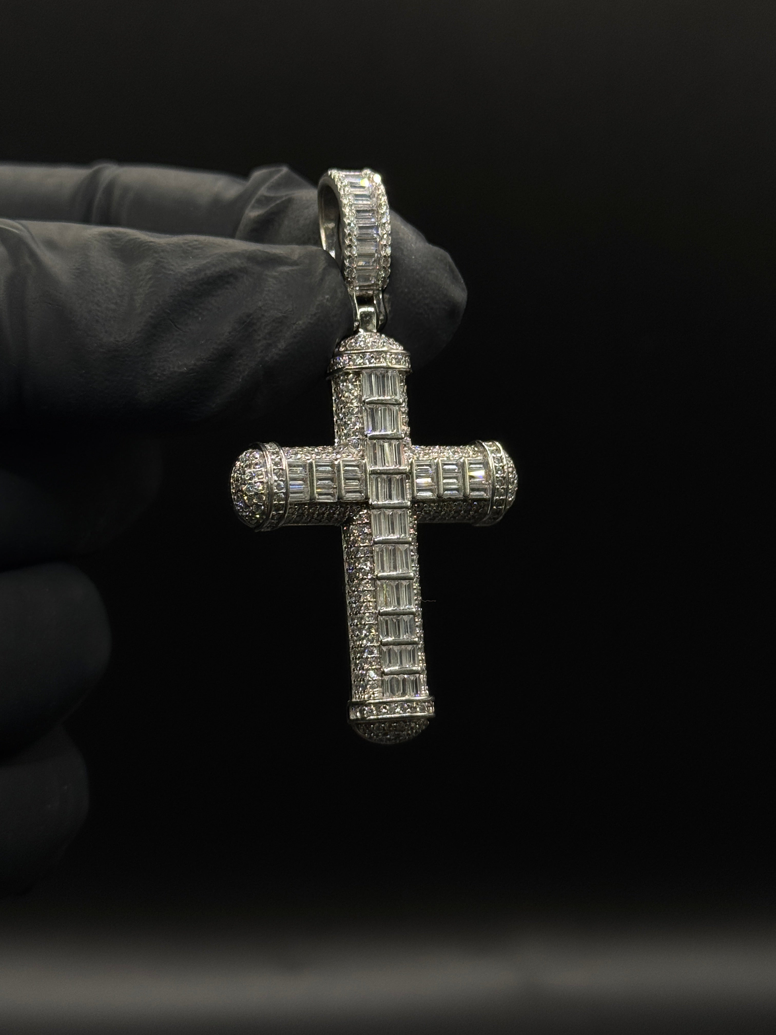 Silver Cross Iced Out (CZ) image 0