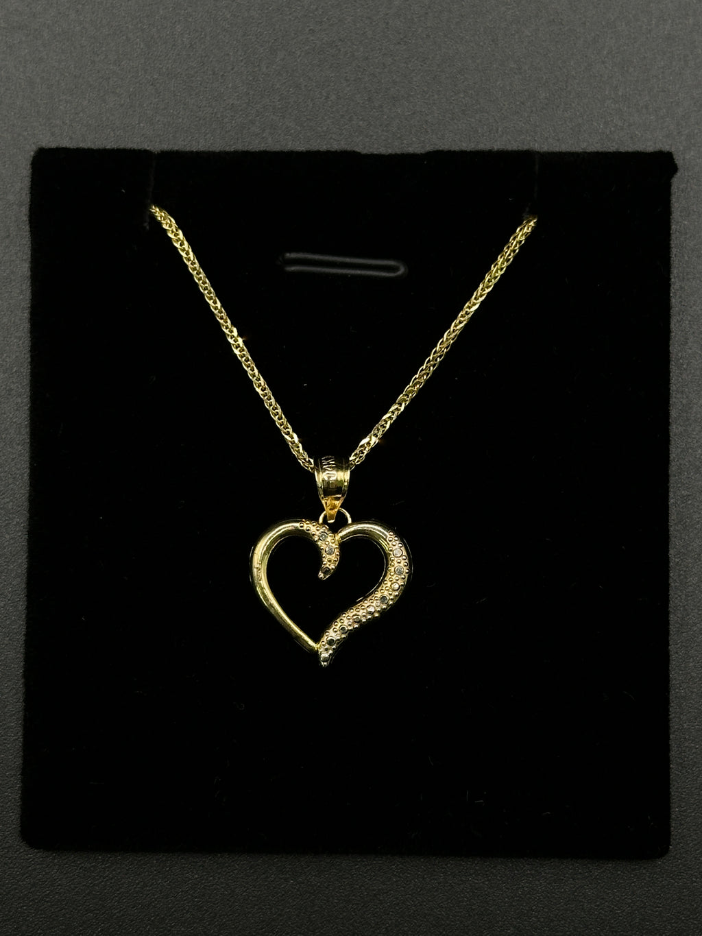 Small Box Chain & Heart Pendant image 0