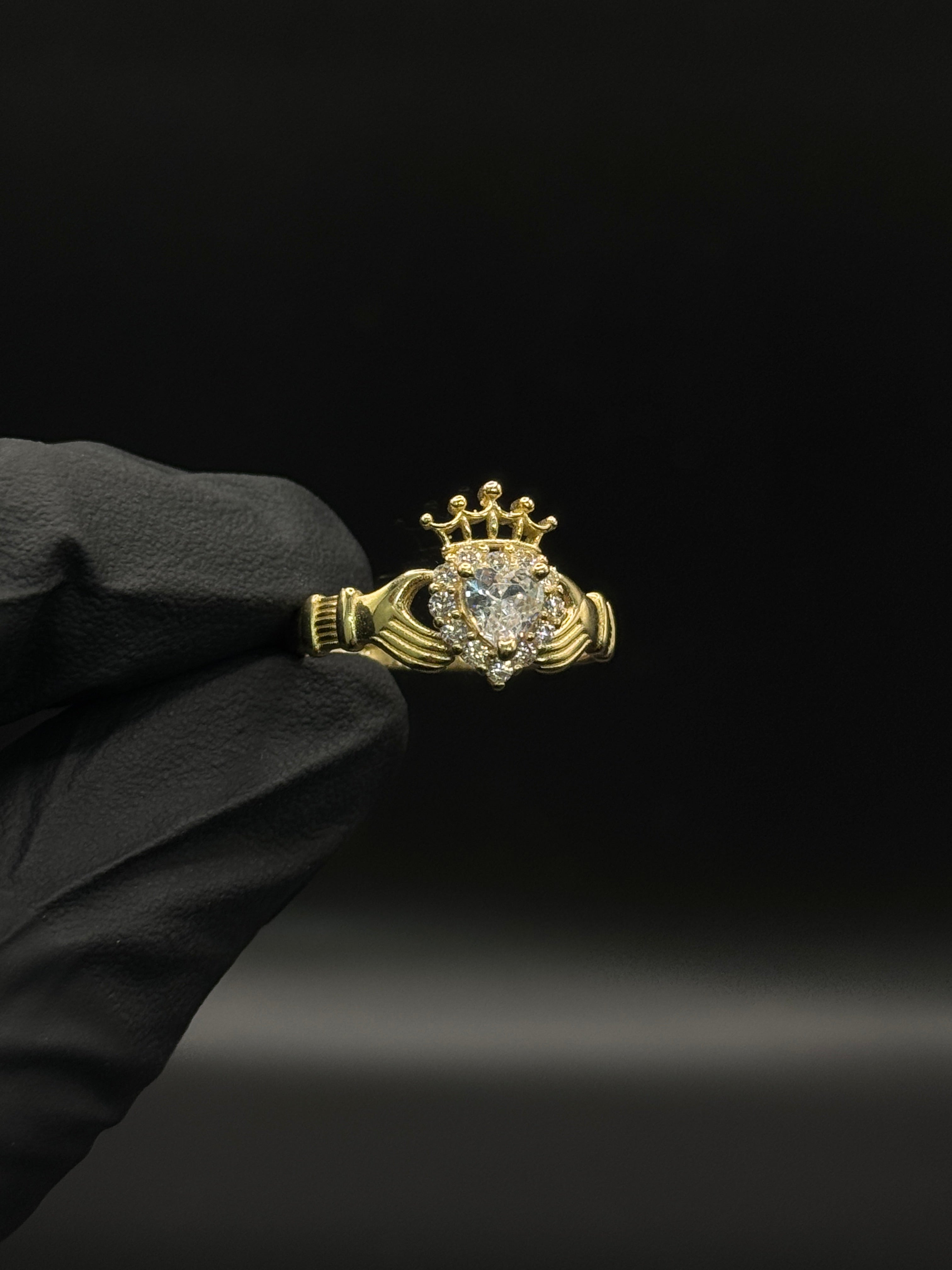 Womens Hands & Crown Ring image 0