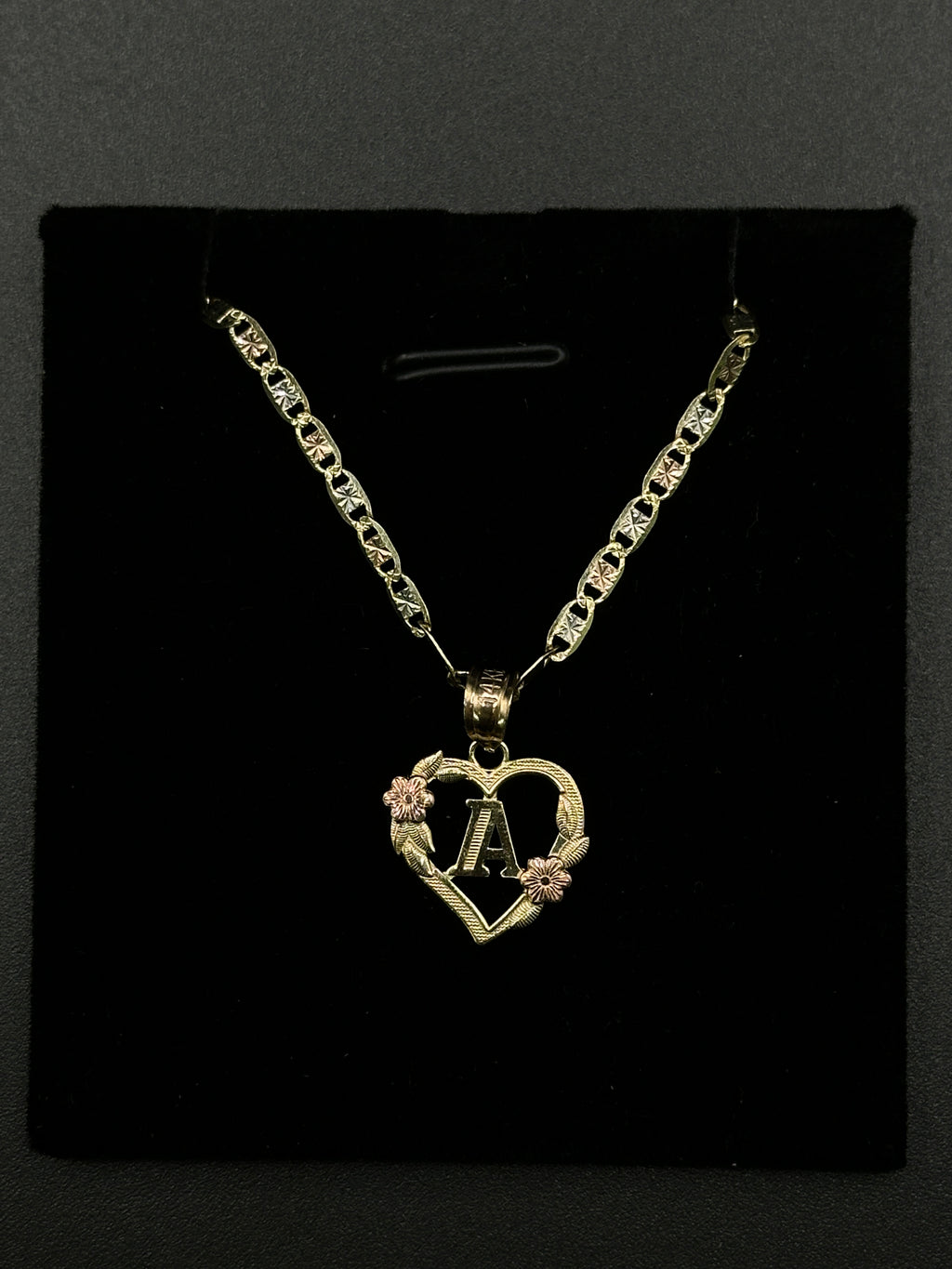 Valentino Chain & Heart Initial Pendent image 0