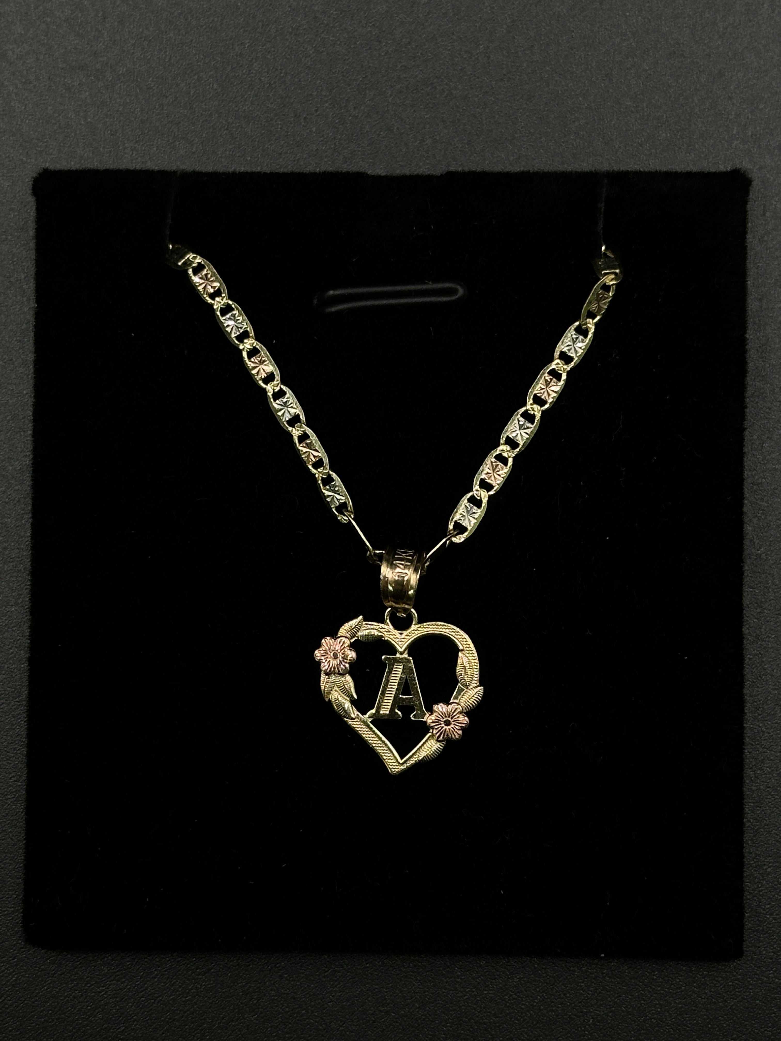 Valentino Chain & Heart Initial Pendent image 0