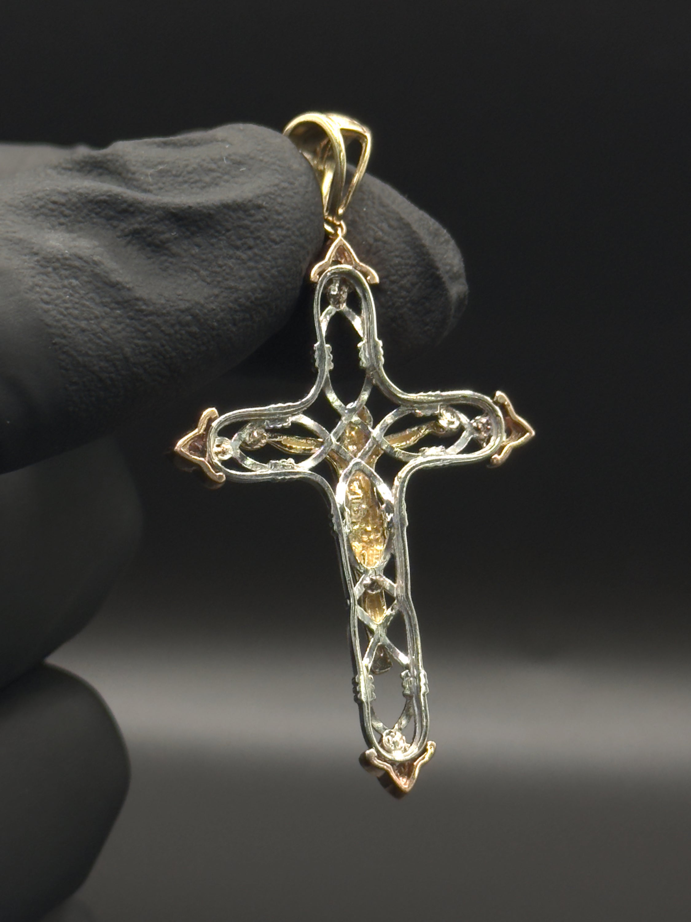 3 Tone Cross Pendant (1) image 1