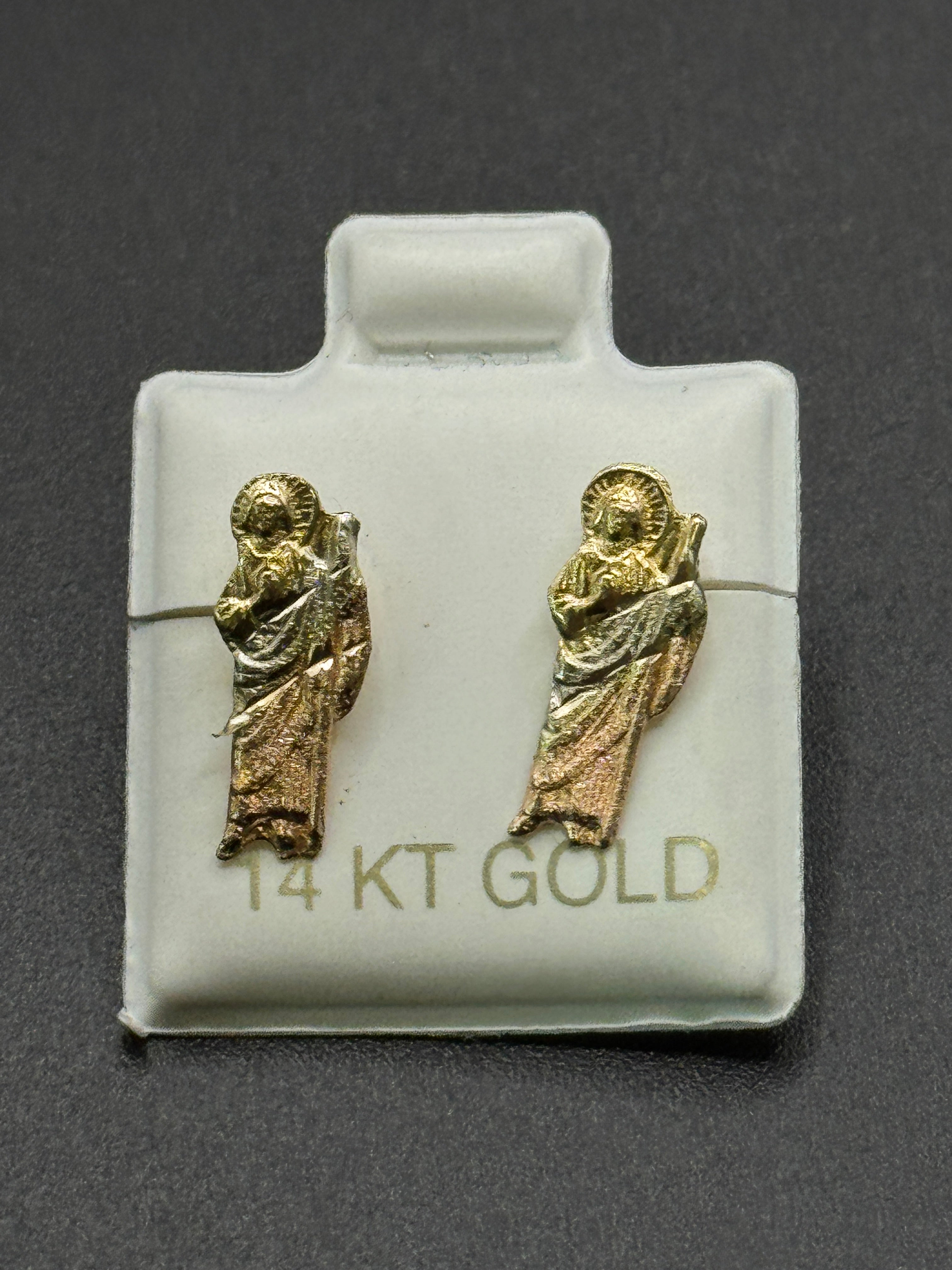 3 Tone San Judas Earrings (E23) image 0