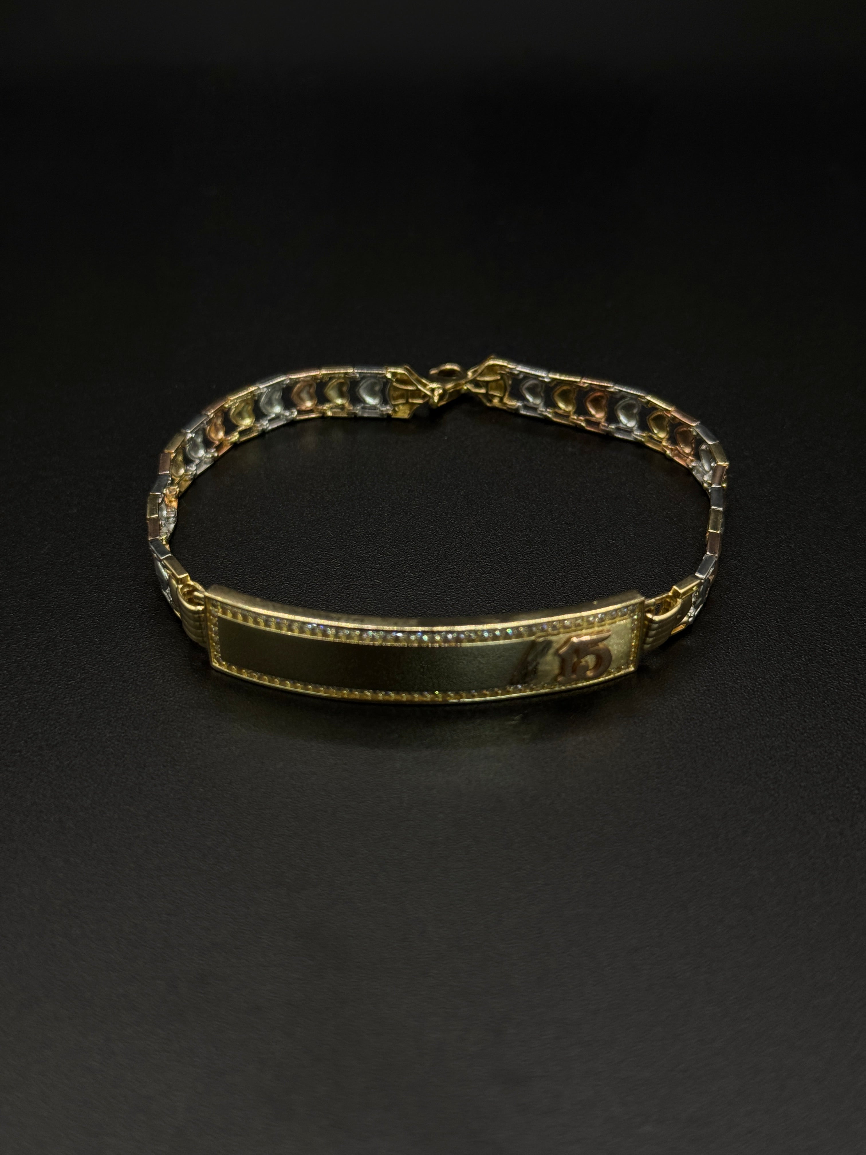 Women's 3 Tone Quinceañera Bracelet image 1