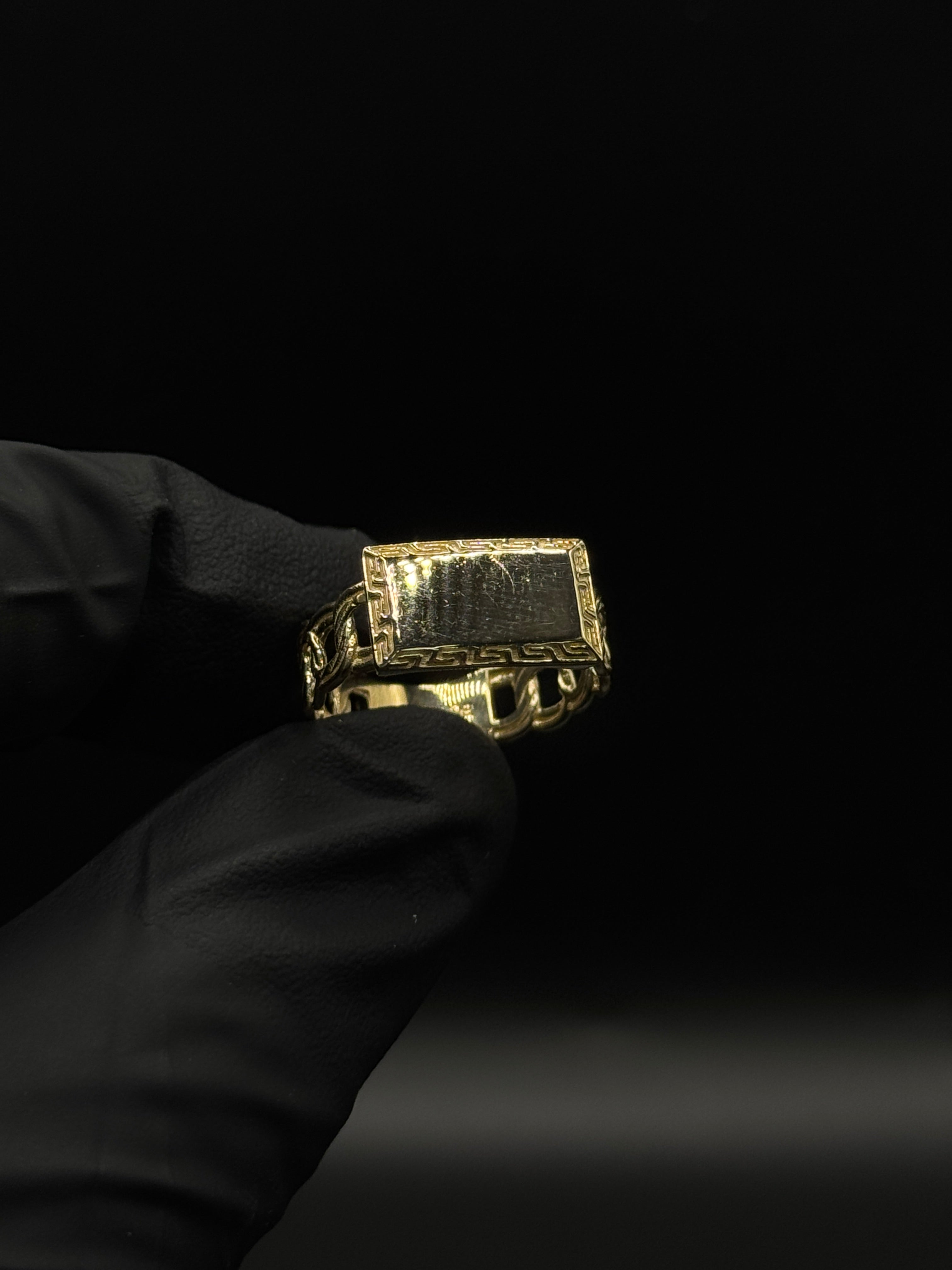 Chino Link Ring w Name Plate image 0