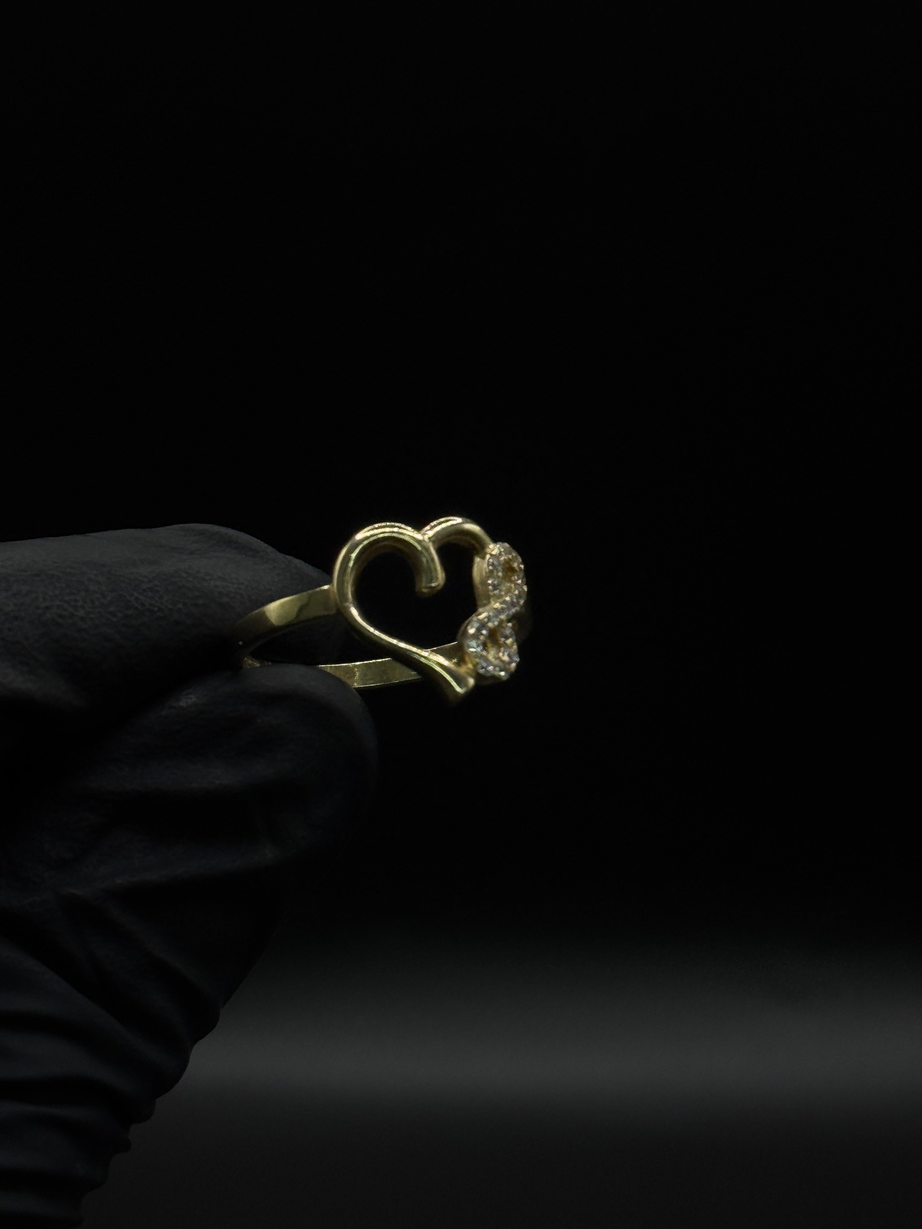 Womens Heart Infinity Ring image 0