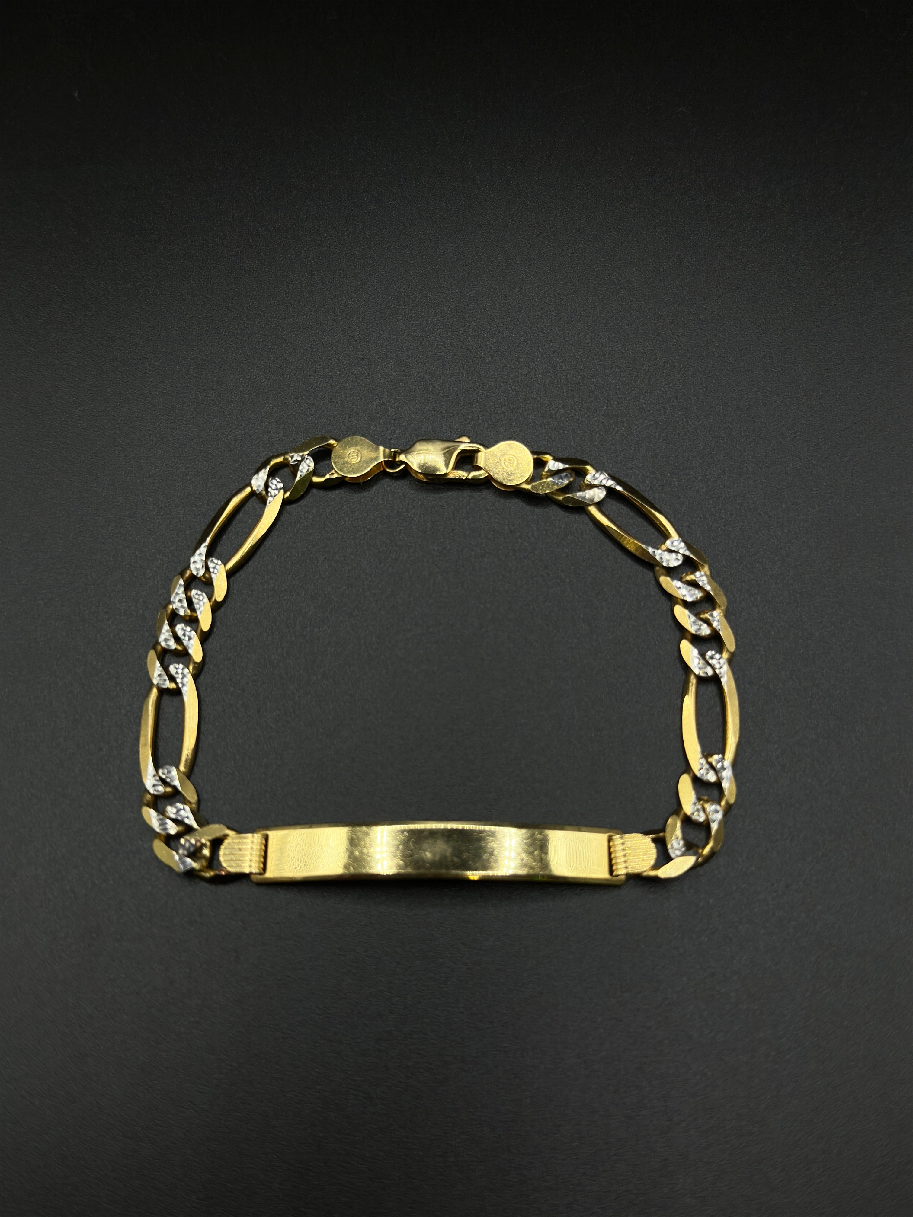 Diamond Cut Figaro Bracelet(6.9mm) image 1