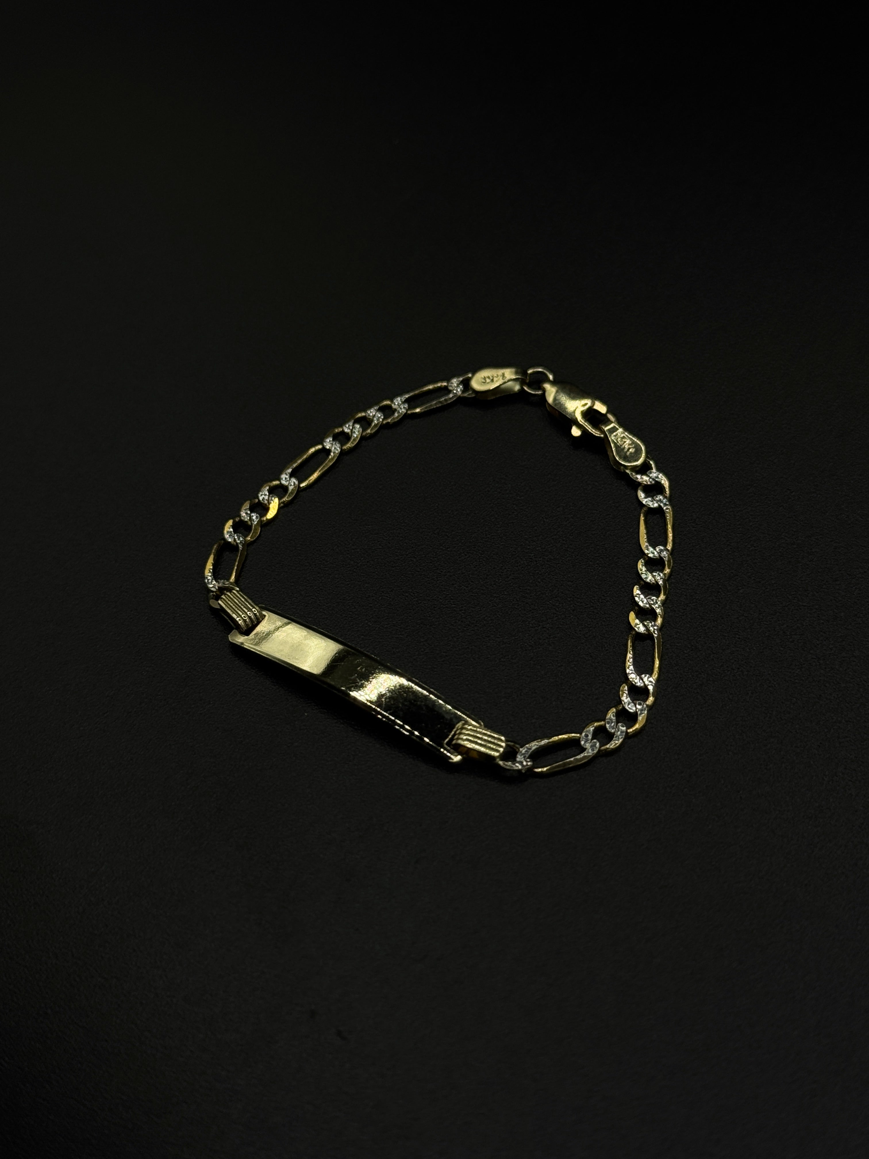 Baby Bracelet (Figaro Diamond Cut Link) image 0