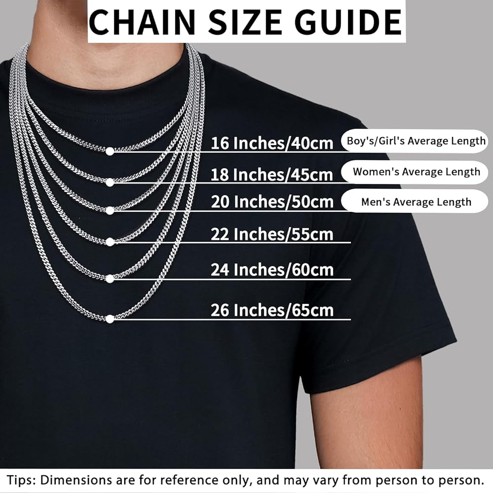 Cable Chain & Cross Pendant (White Gold) image 1