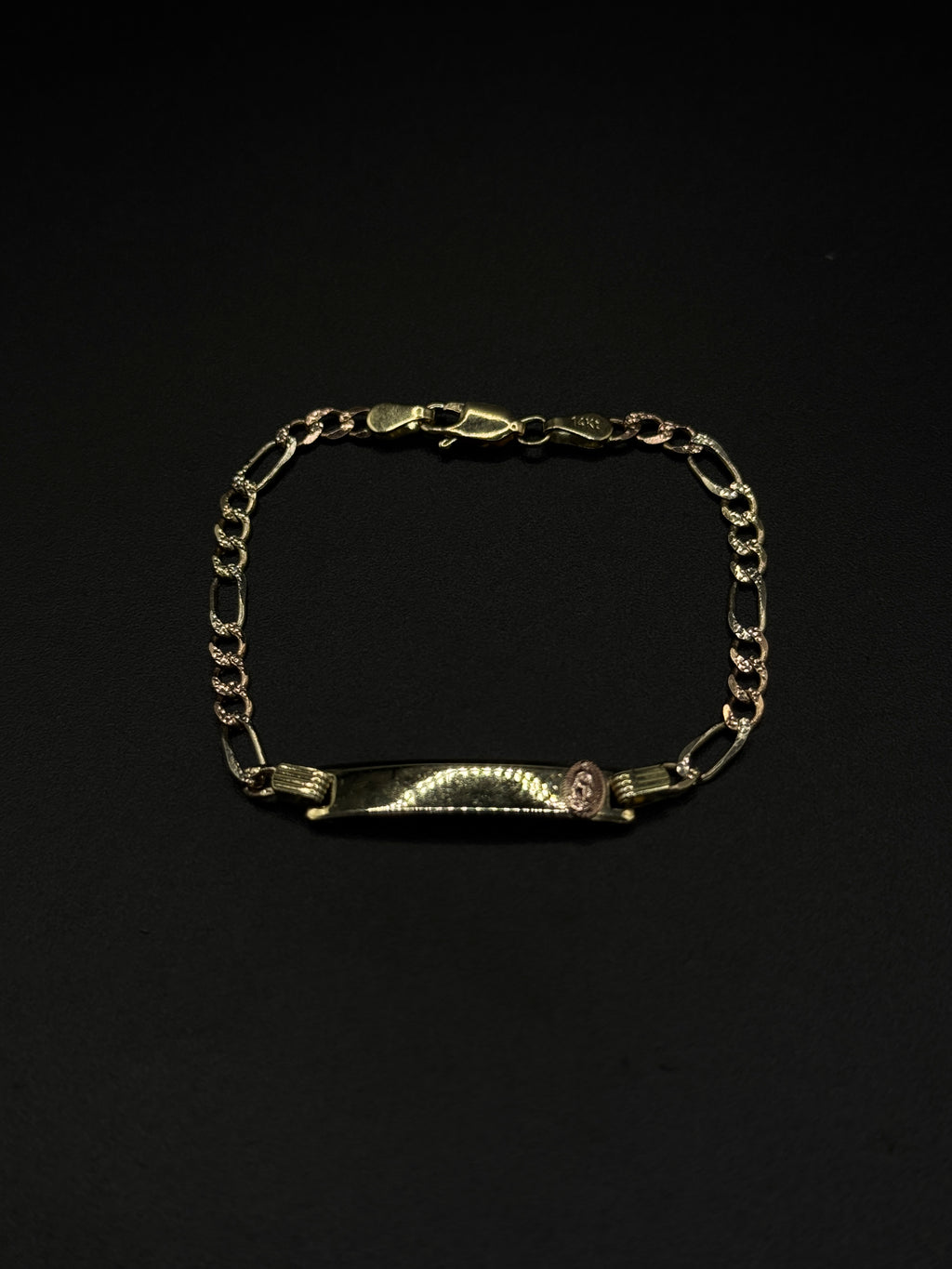 BabyVirgen Bracelet (3Tone)(Figaro Link) image 1