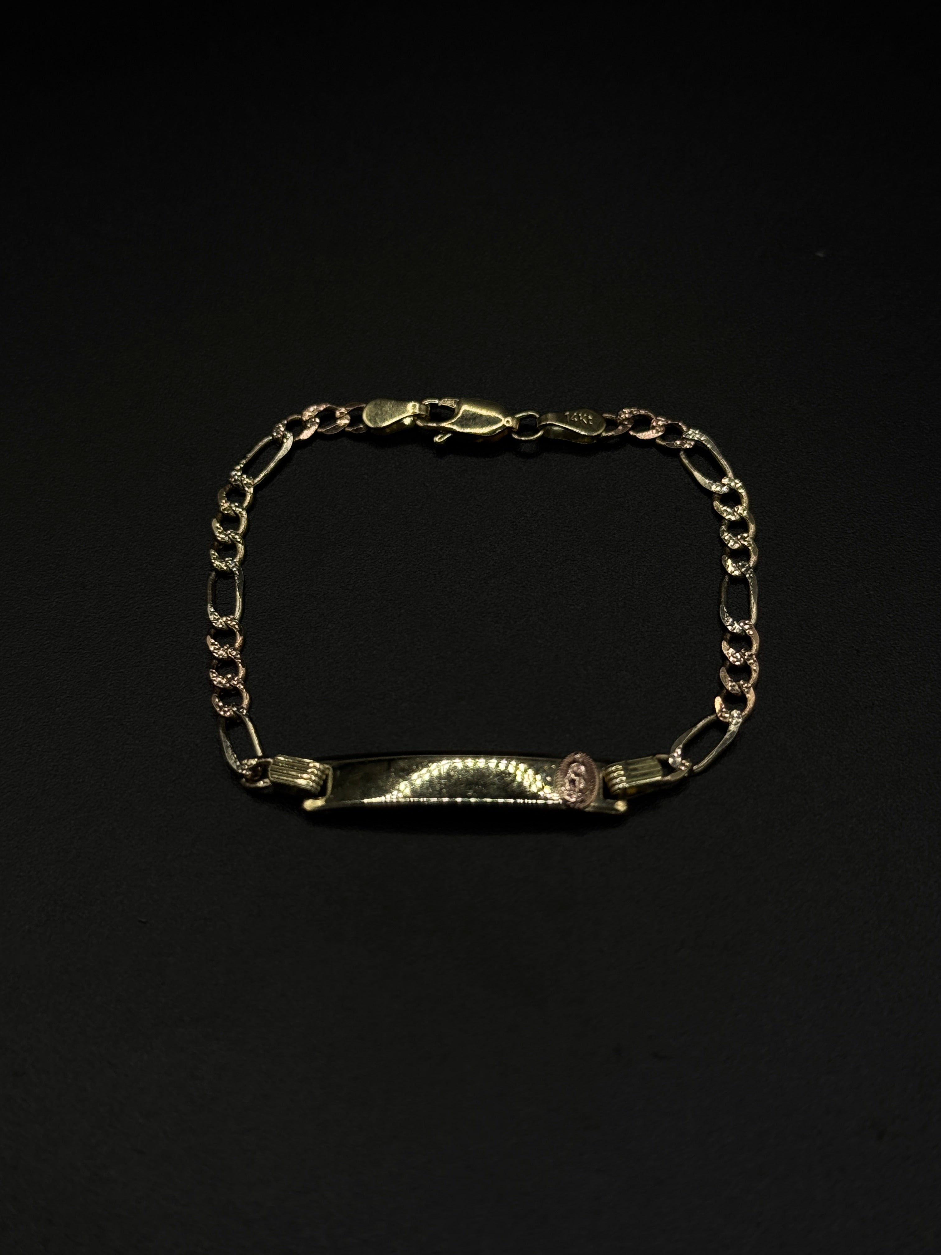 BabyVirgen Bracelet (3Tone)(Figaro Link) image 1
