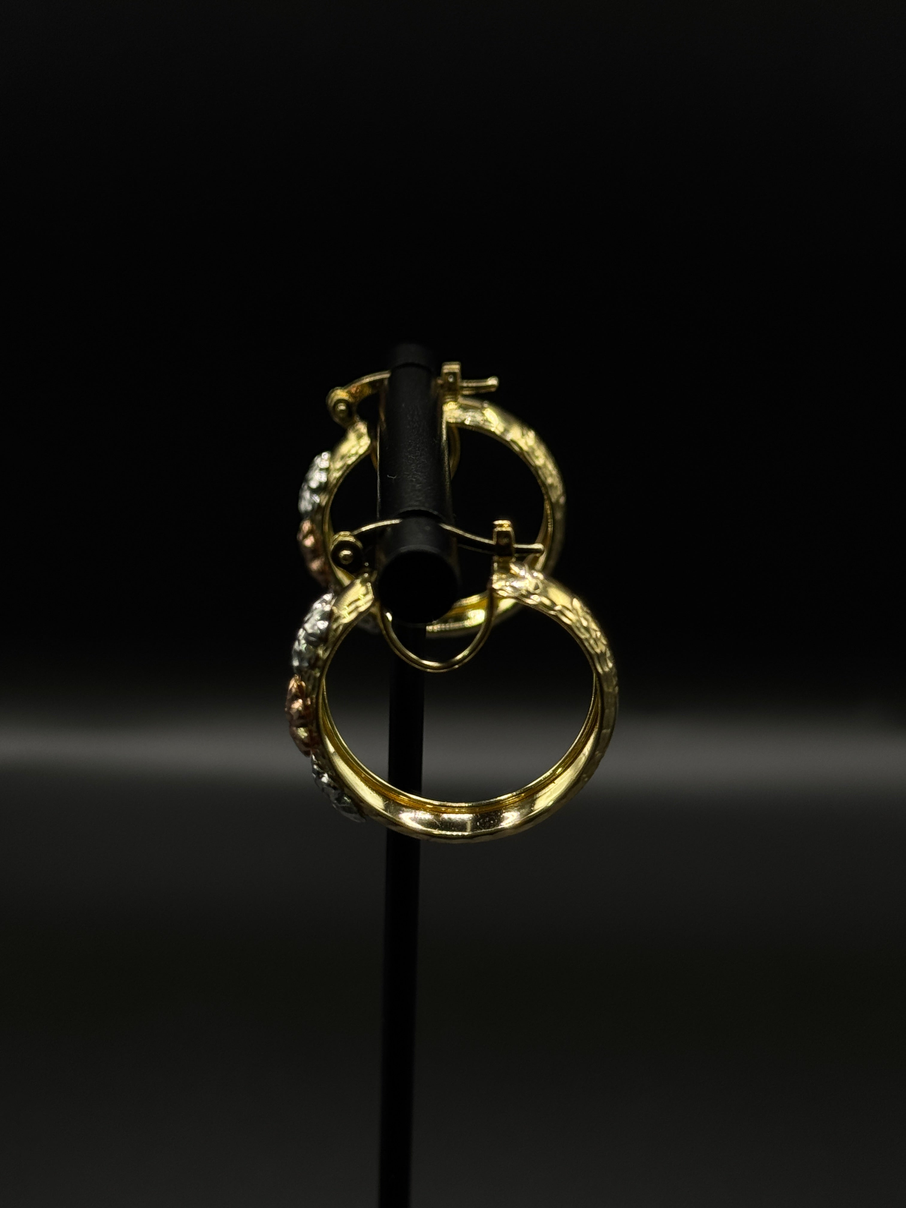 Womens Butterfly Hoop Earrings image 1