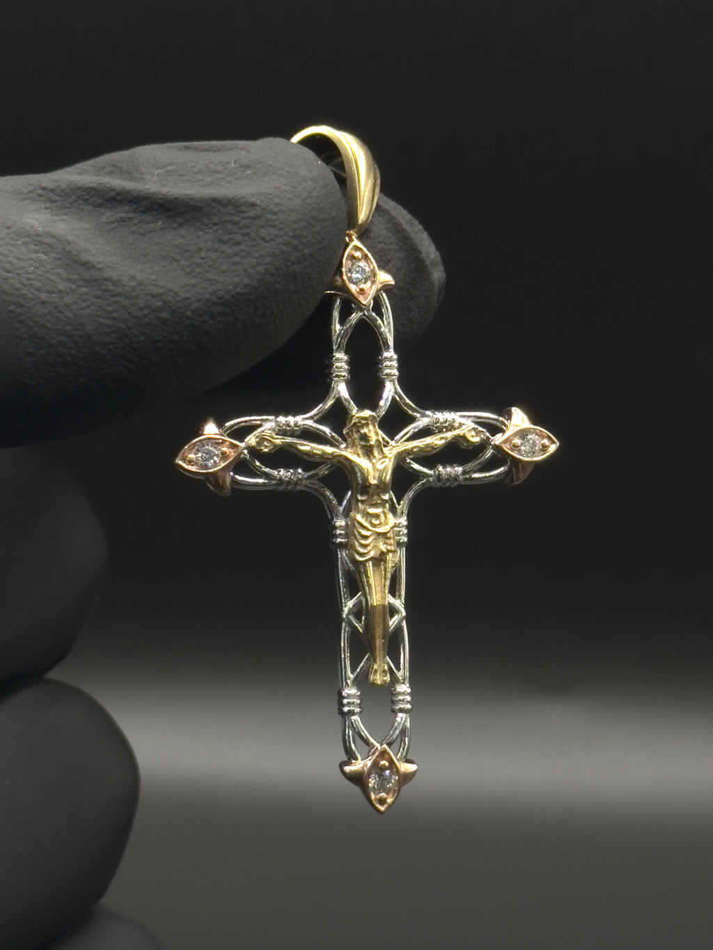3 Tone Cross Pendant (1) image 0
