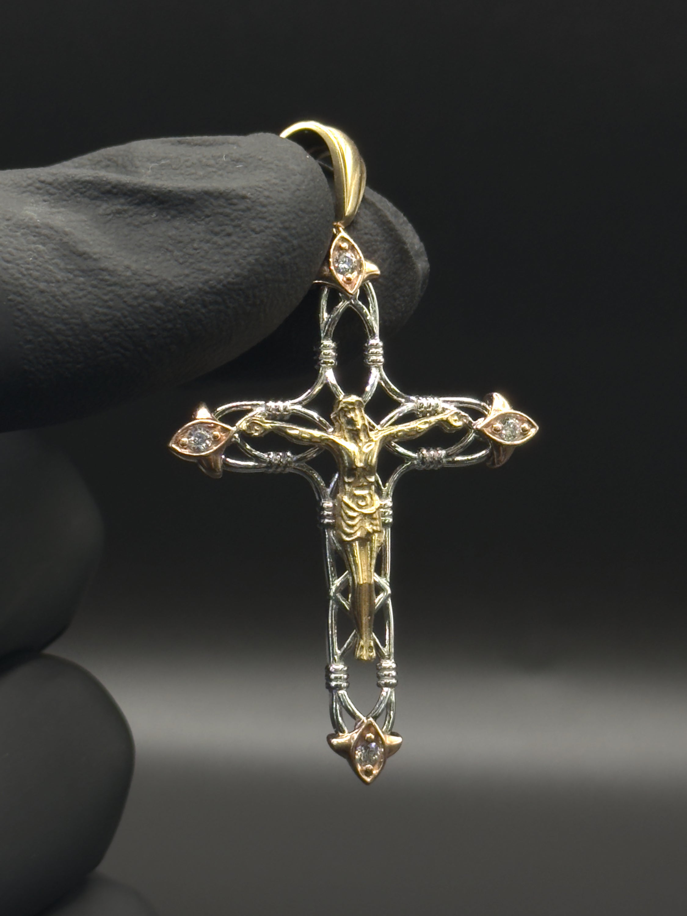 3 Tone Cross Pendant (1) image 0