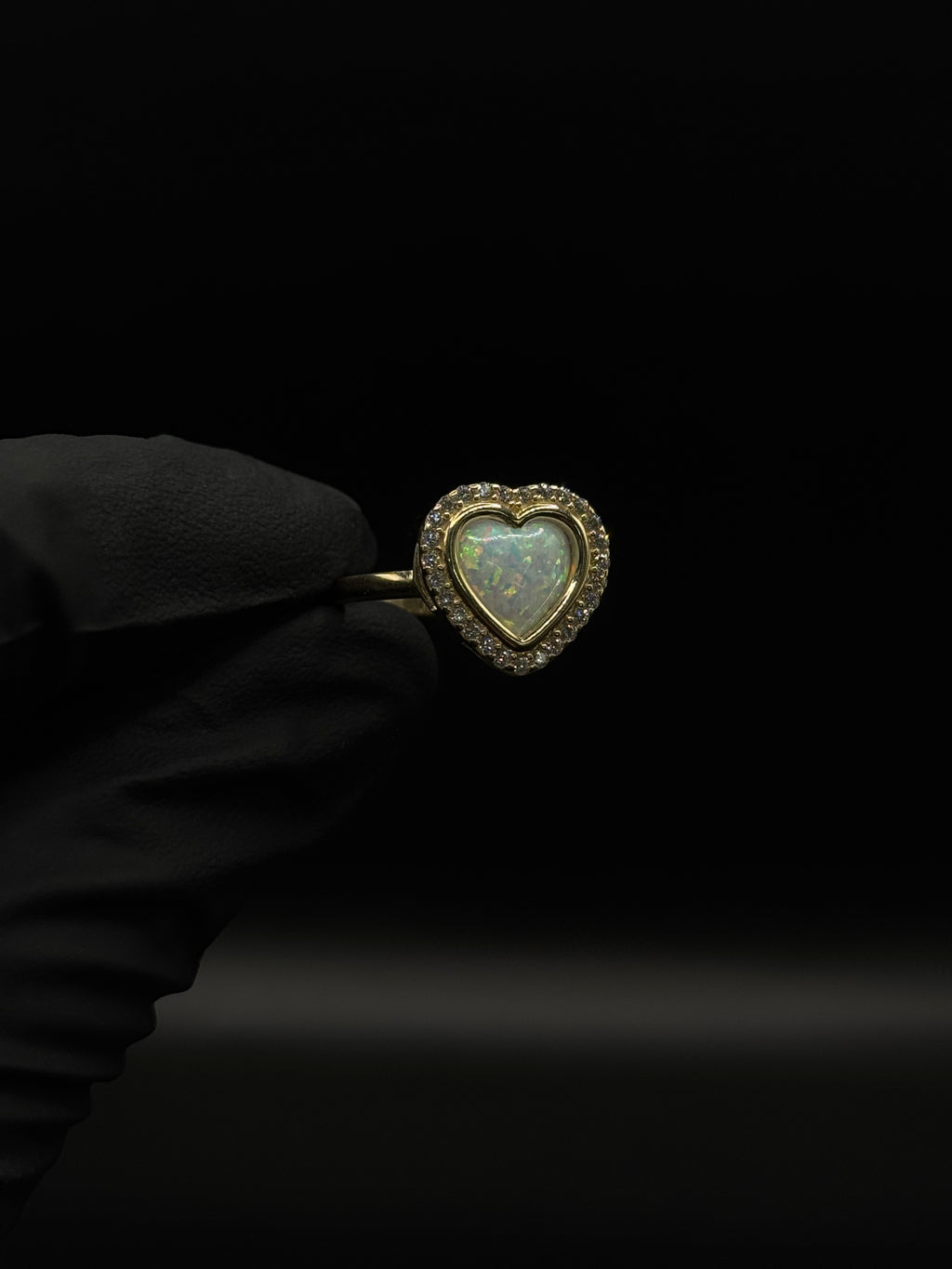 Womens Heart Opal Ring image 0