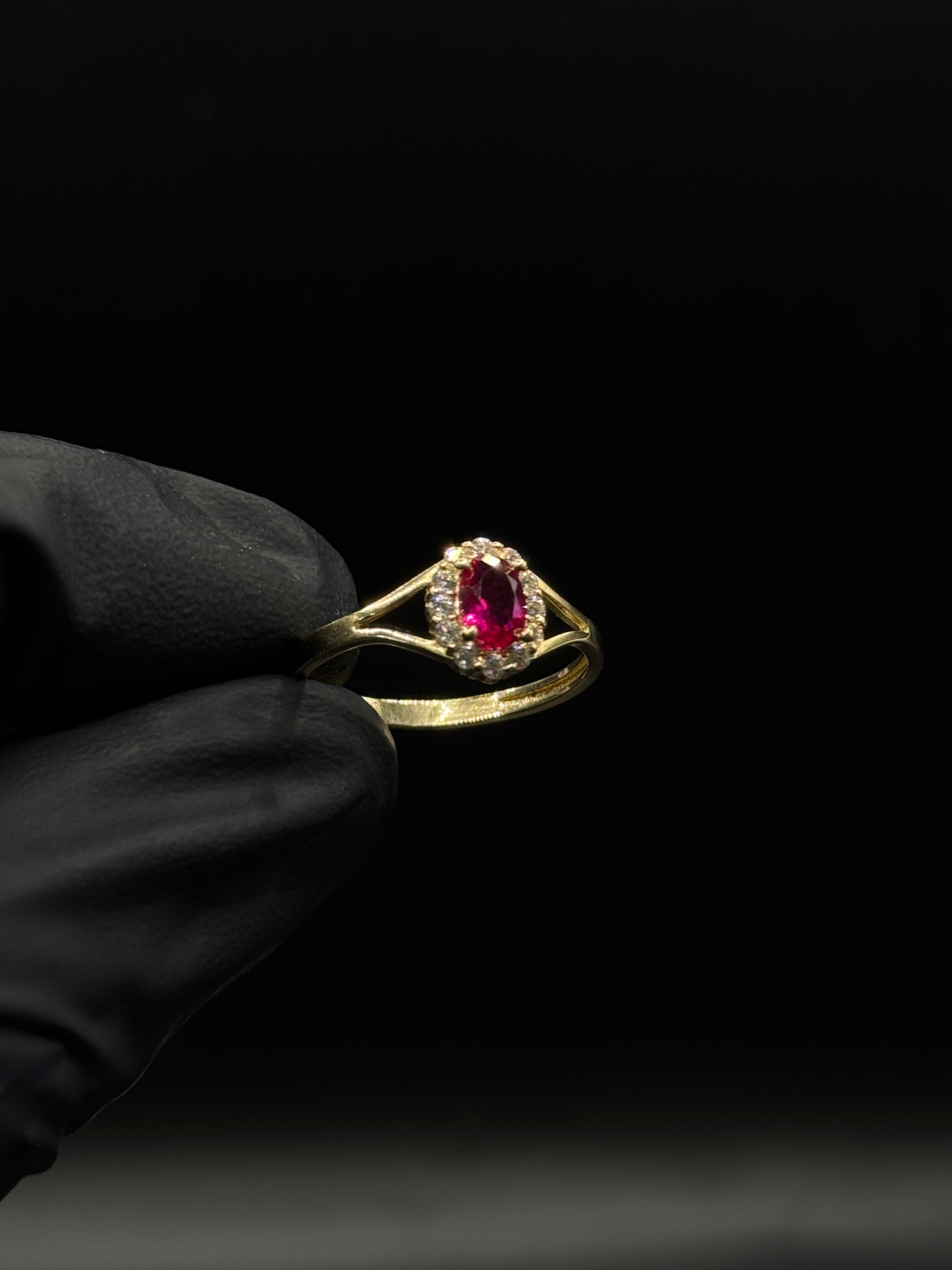 Womens Ruby Ring (CZ) image 0