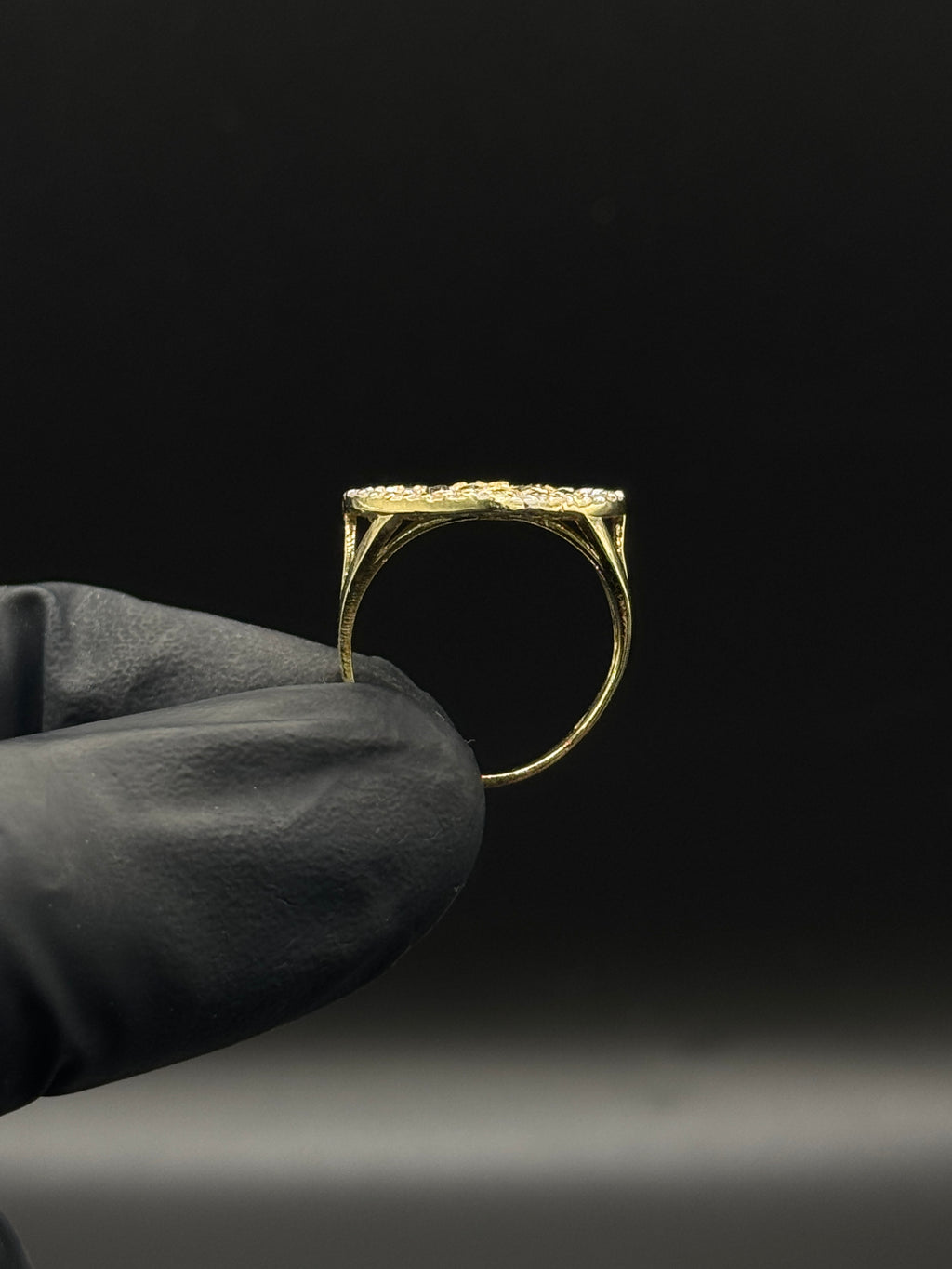 Women's Heart Nugget Ring with Stones image 1