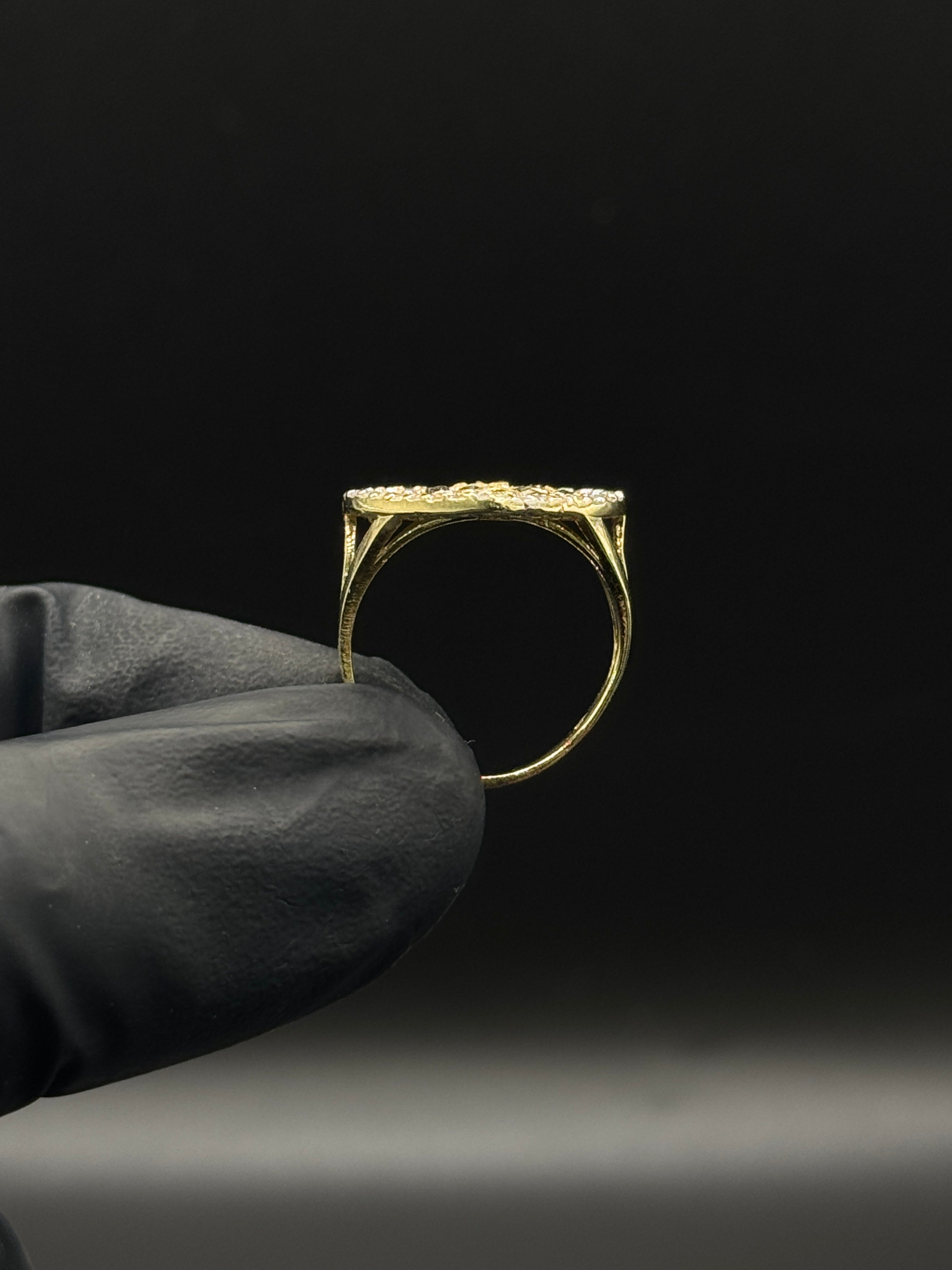 Women's Heart Nugget Ring with Stones image 1
