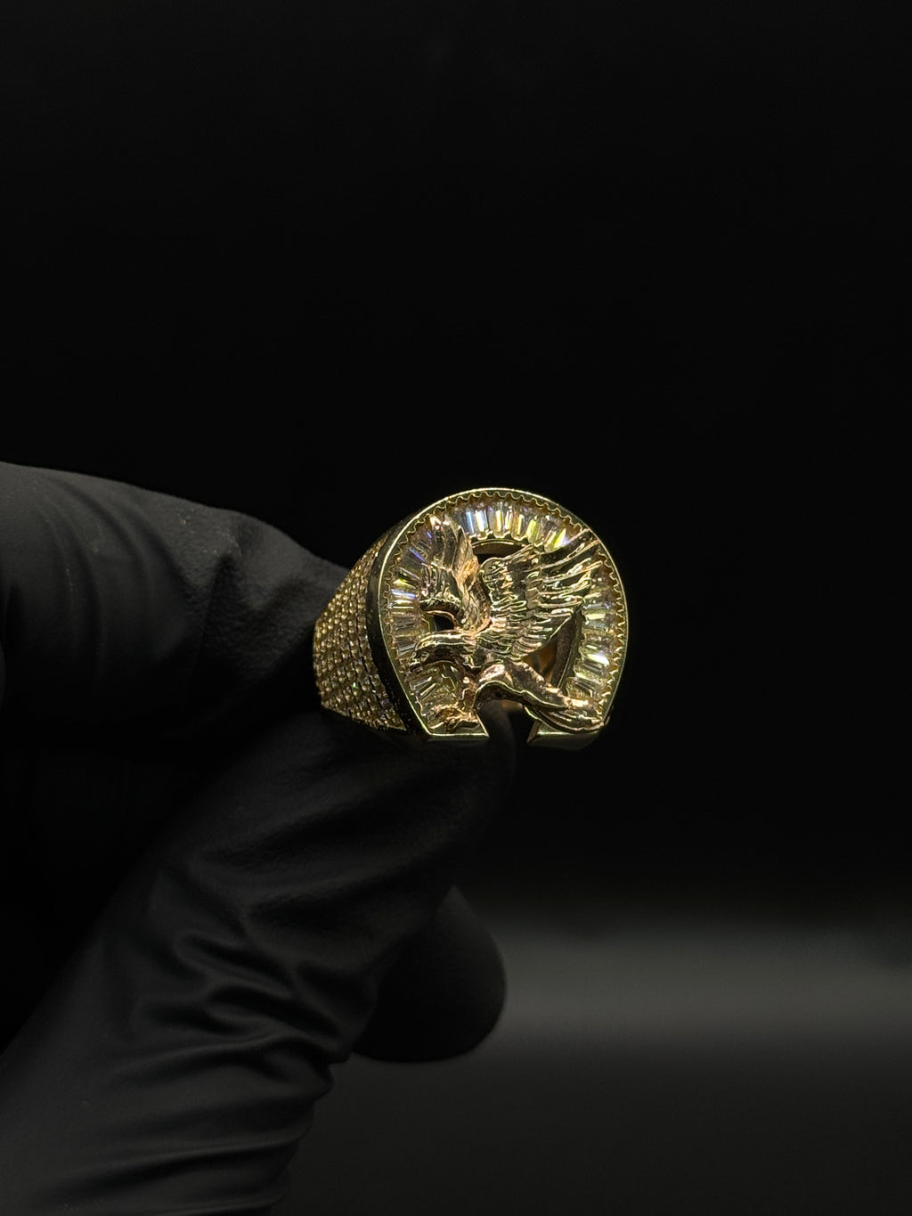 Mens Horse ShoexEagle Ring image 0
