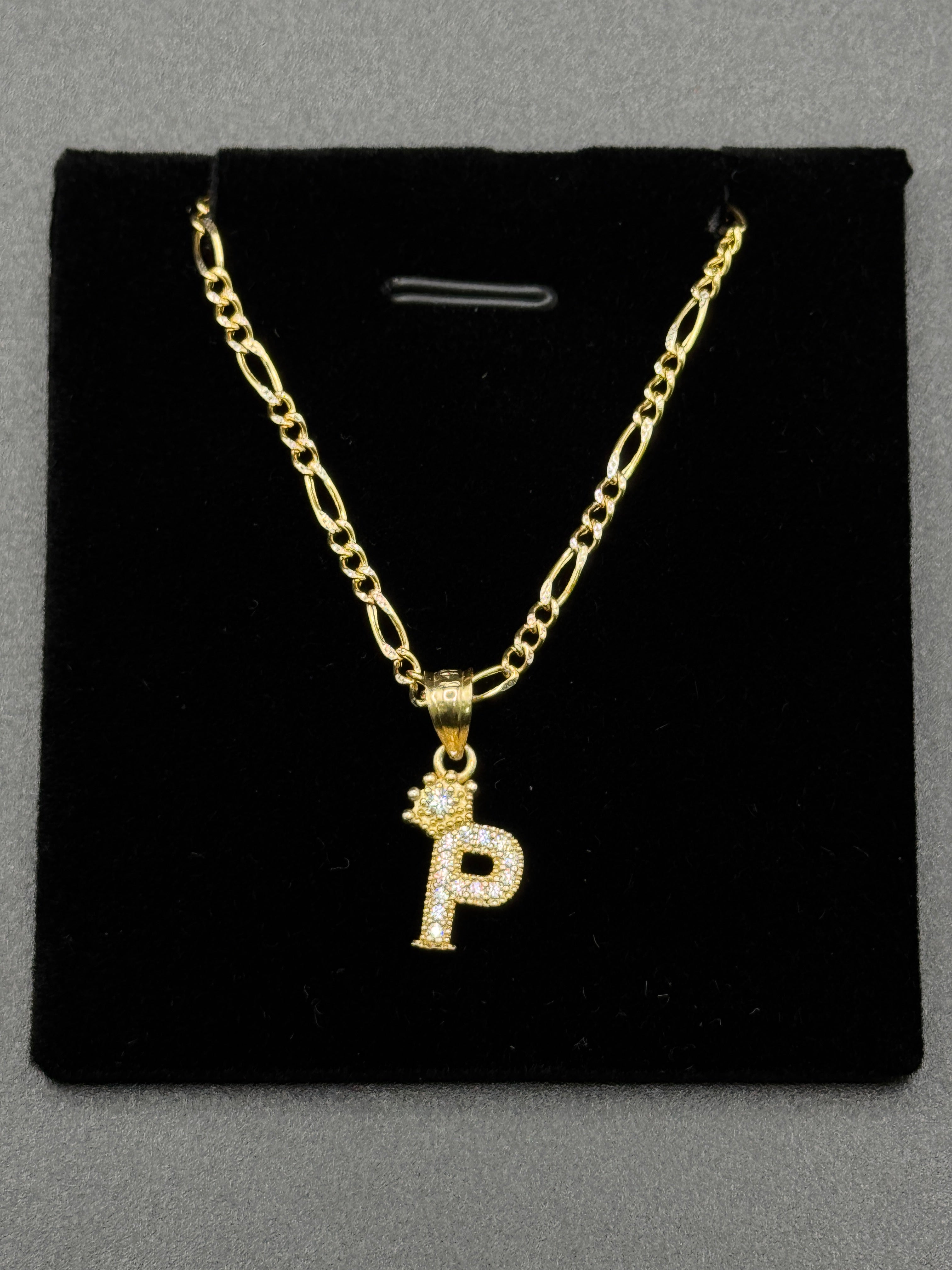 Figaro Chain & Initial Pendant image 0