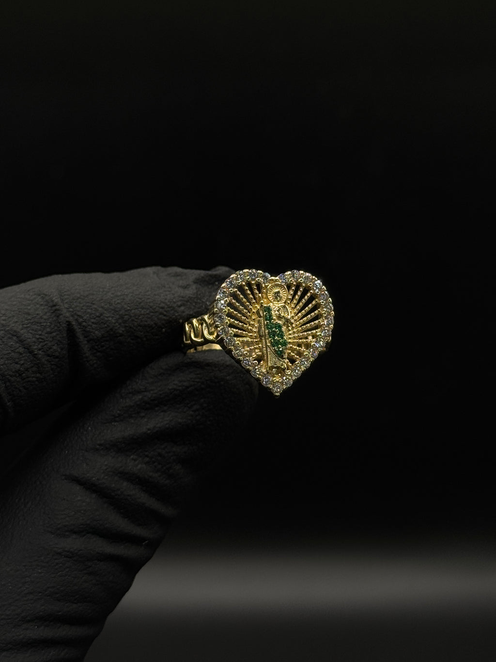 Womens Heart San Judas Ring (CZ) image 0