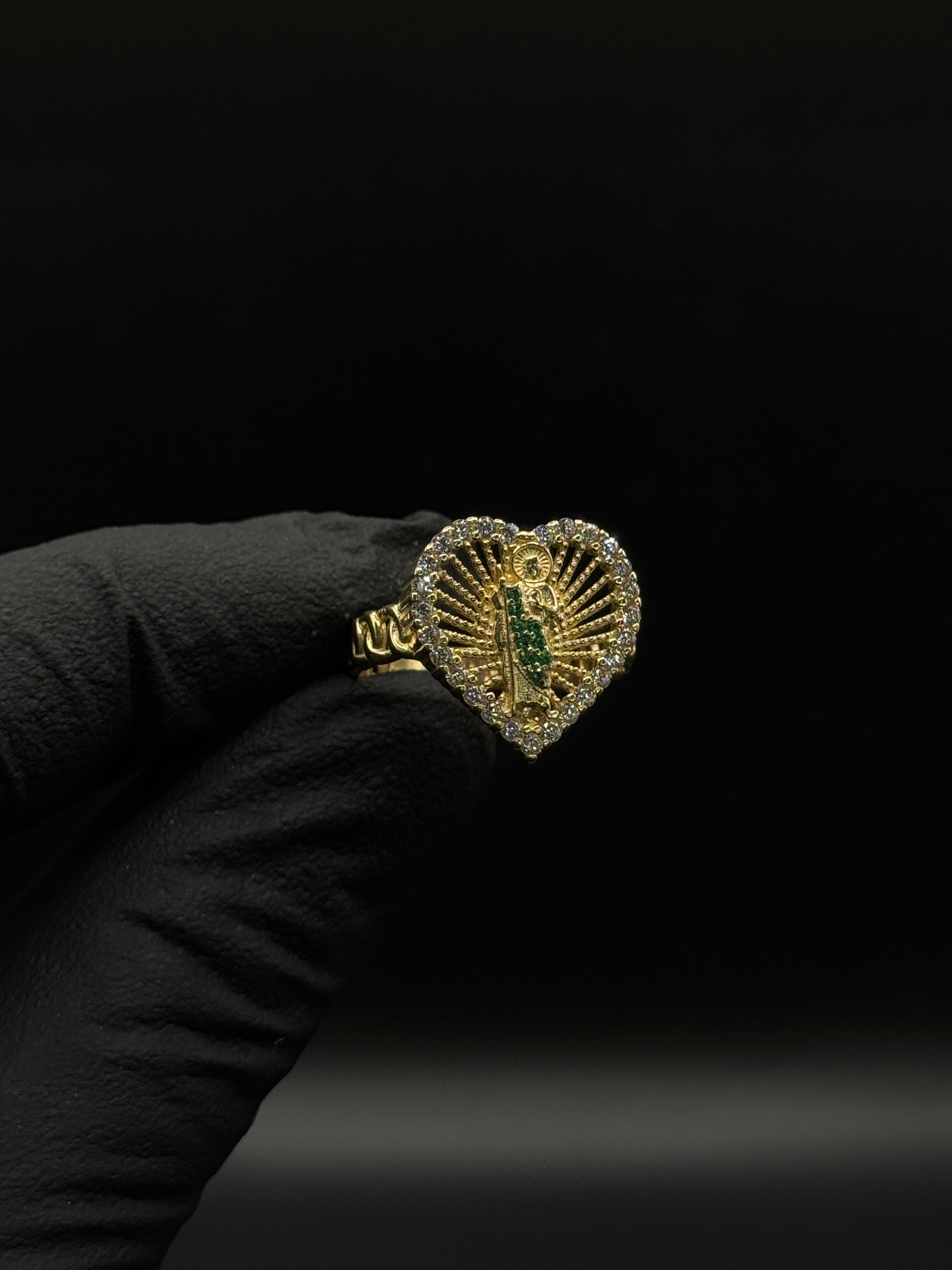 Womens Heart San Judas Ring (CZ) image 0