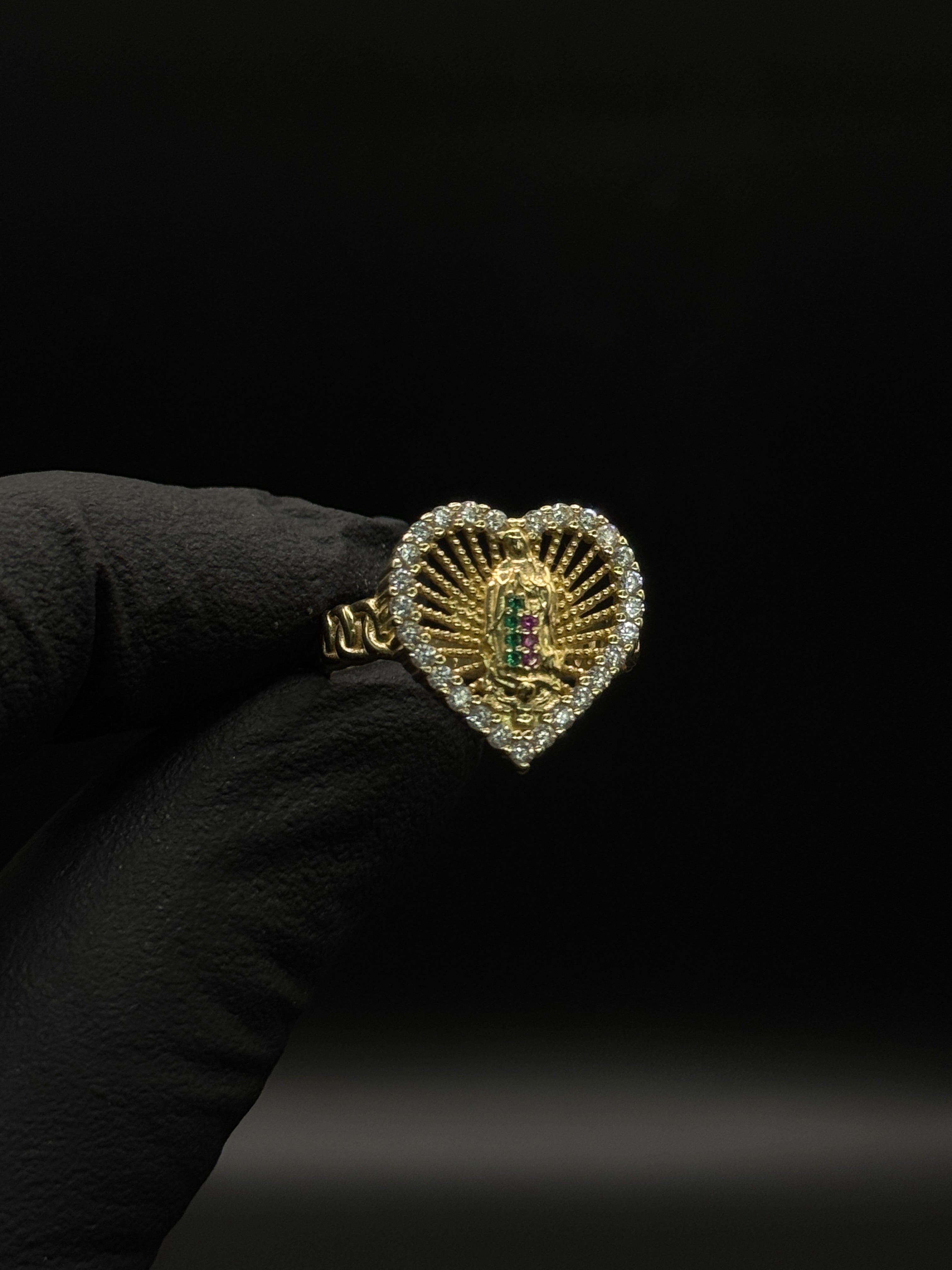 Heart Virgen de Guadalupe Ring image 0