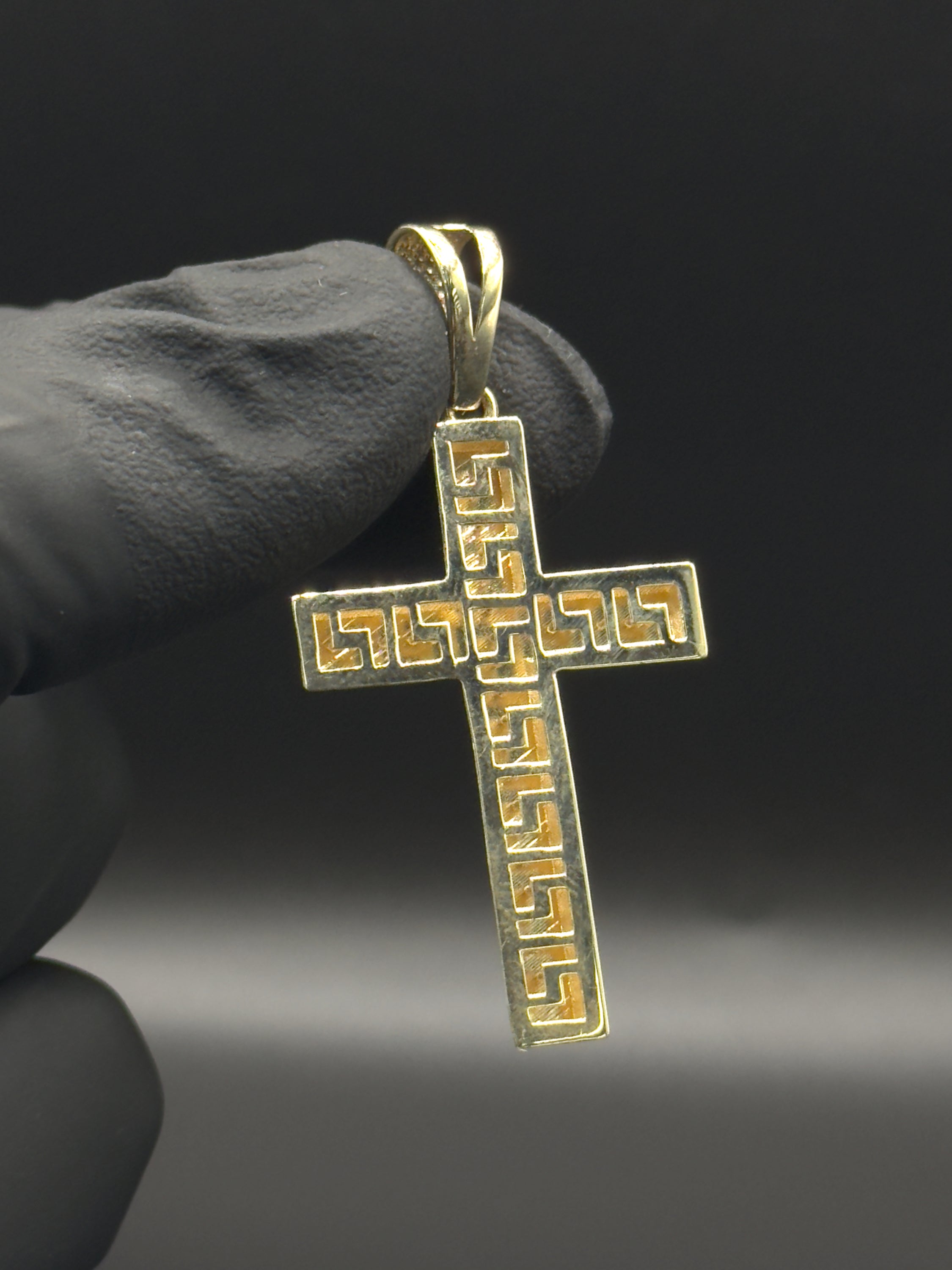 Yellow Gold Jesus Cross image 1