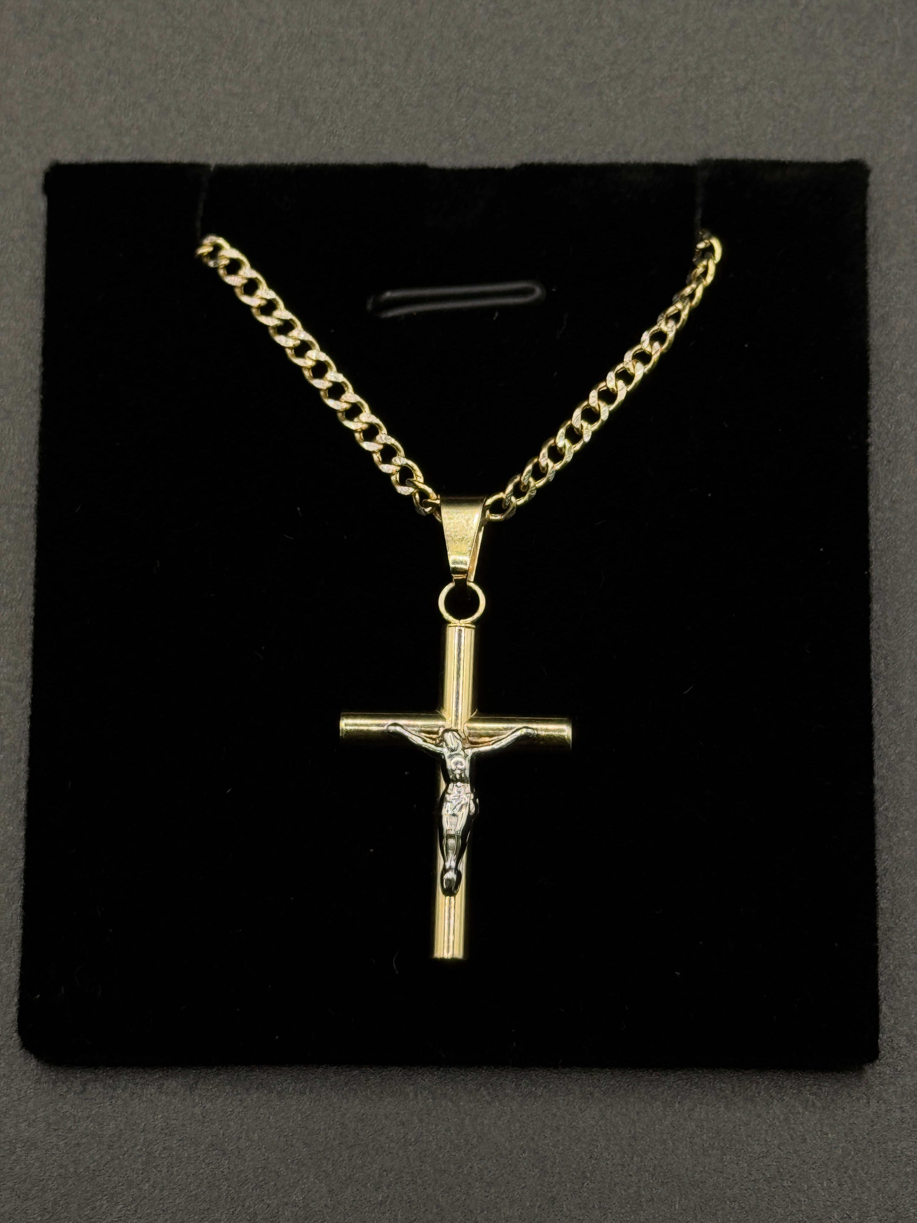 Cuban Chain & Cross Pendant image 0