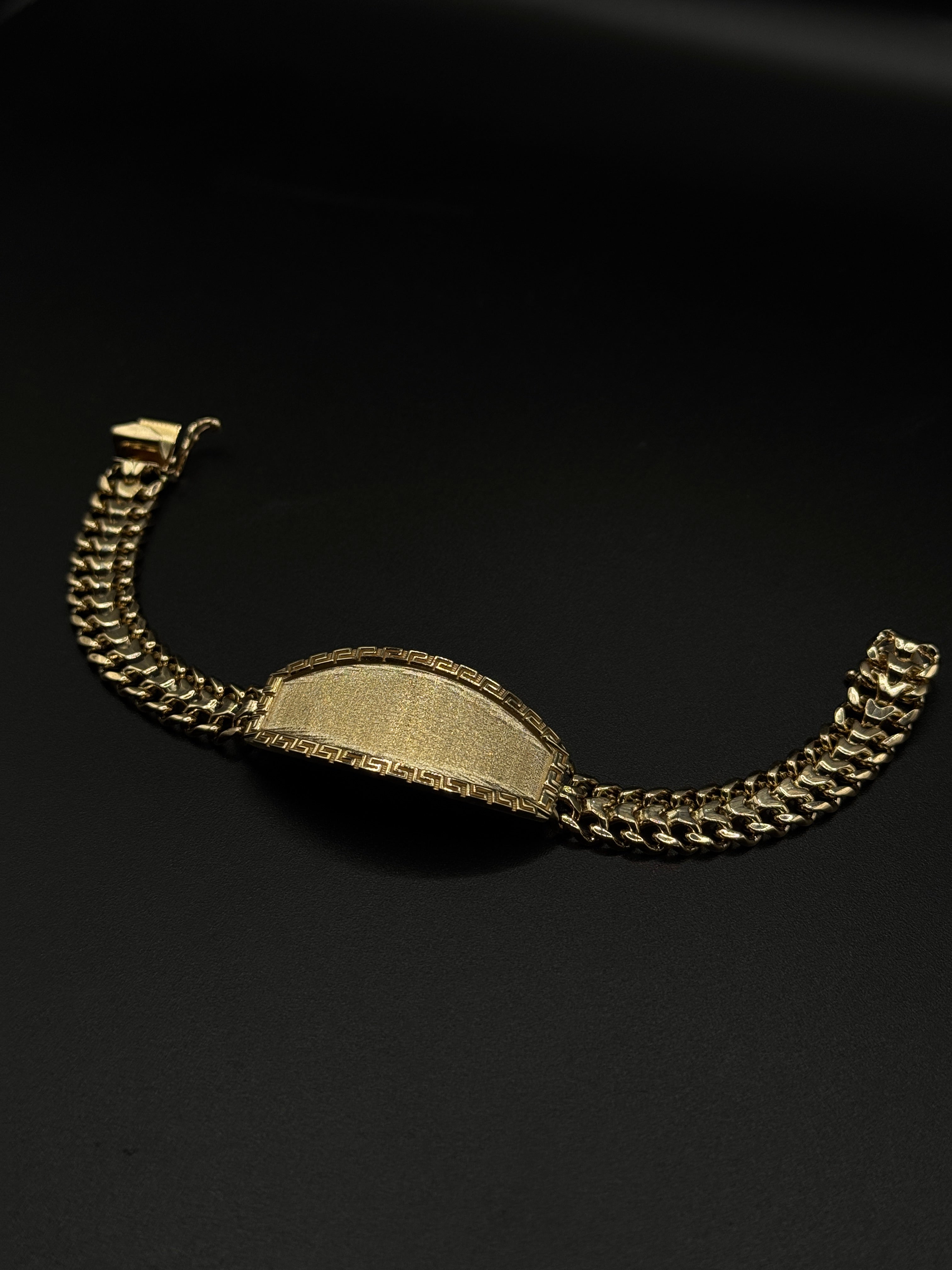 Unisex Petatillo Link Bracelet (Greek Border) (Solid) image 0