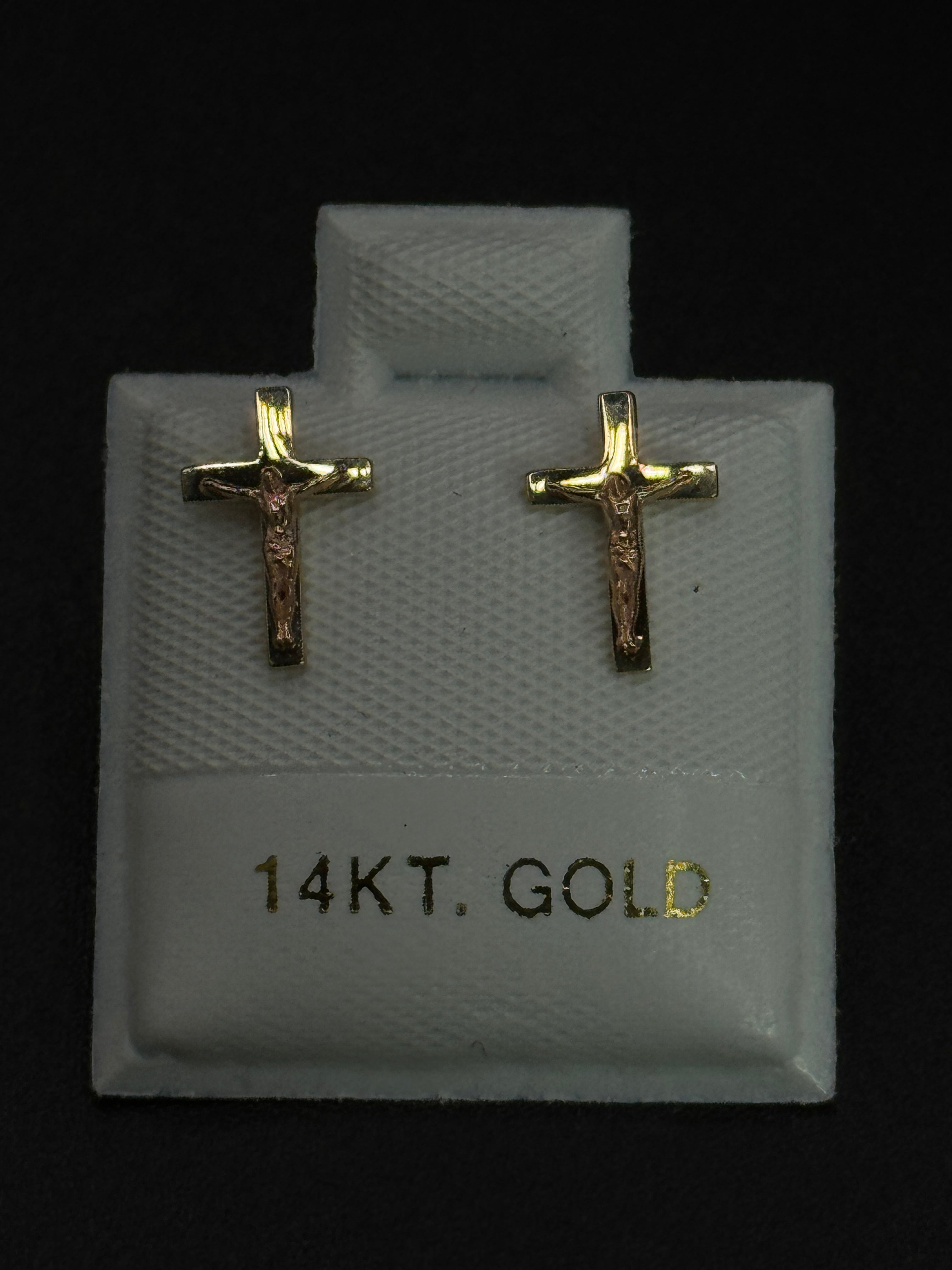 Two Tone Cross Earrings (E2) image 0