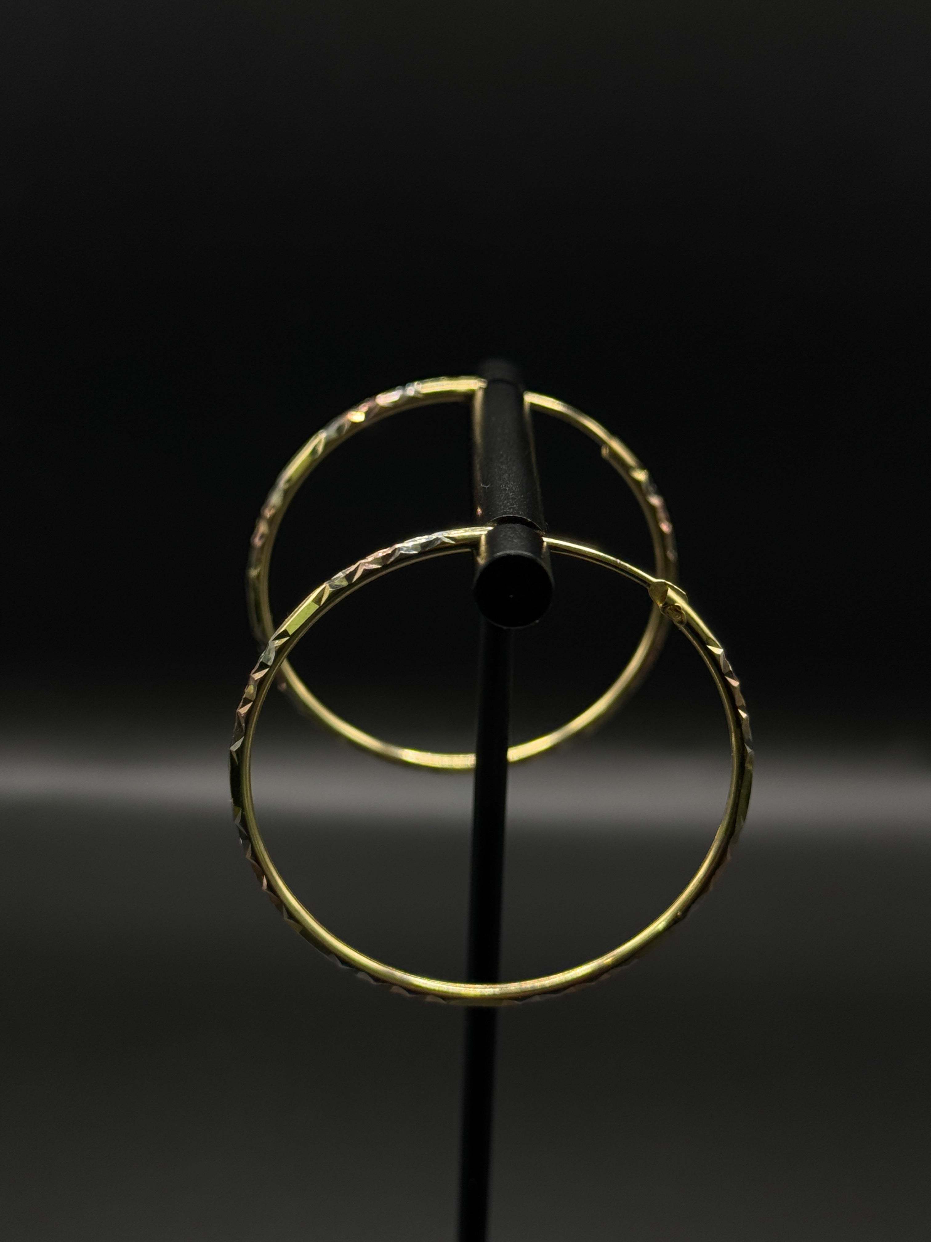 Womens 3 Tone Hoop Earrings image 1