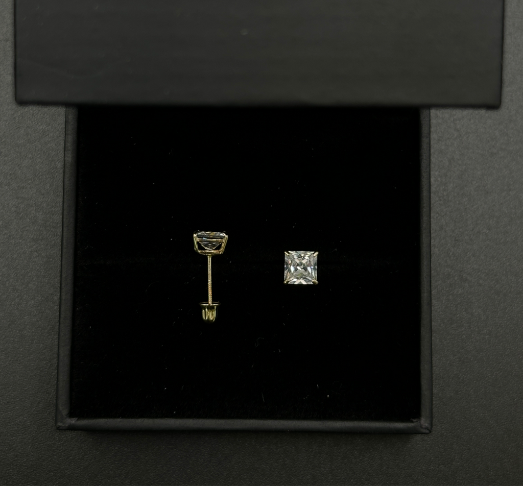 Square Stone Studs (Small) image 1