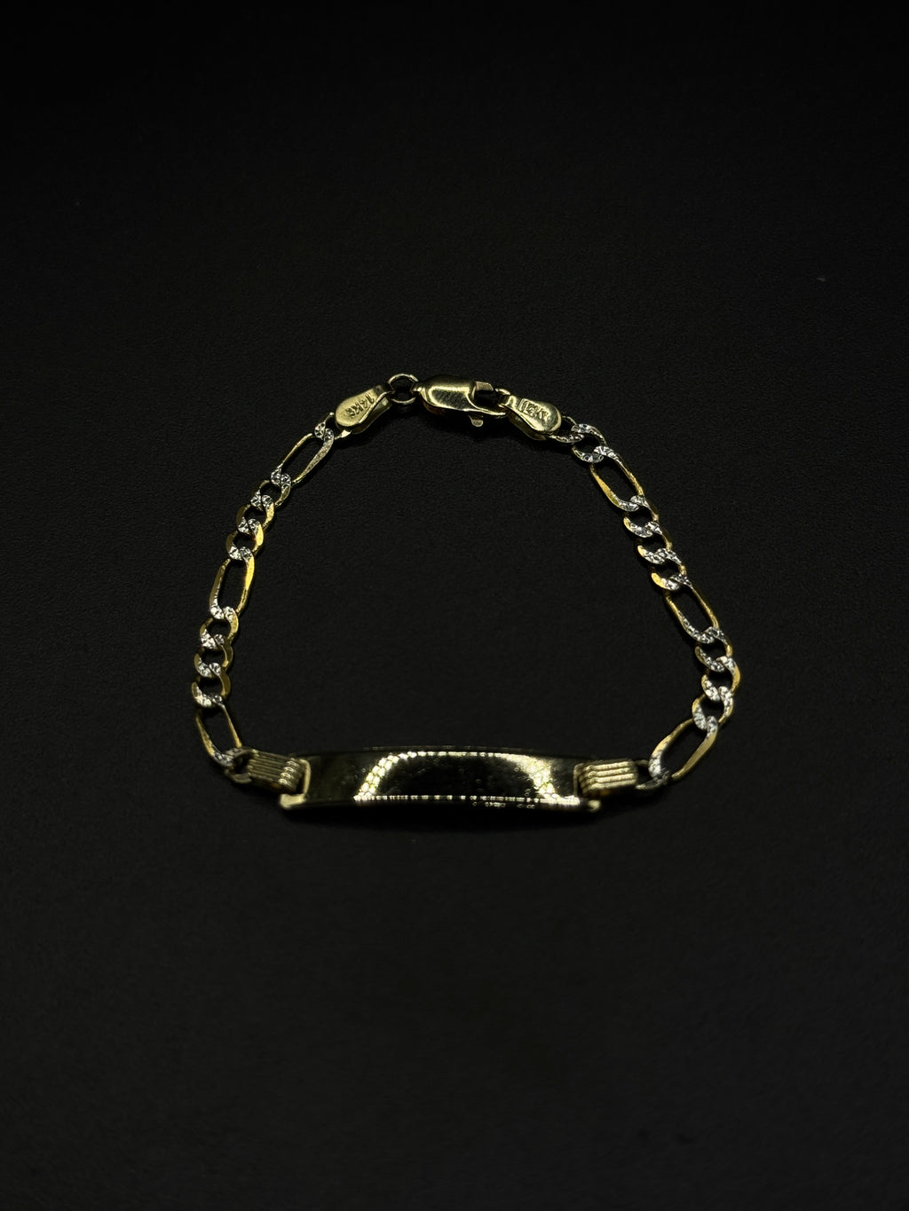 Baby Bracelet (Figaro Diamond Cut Link) image 1