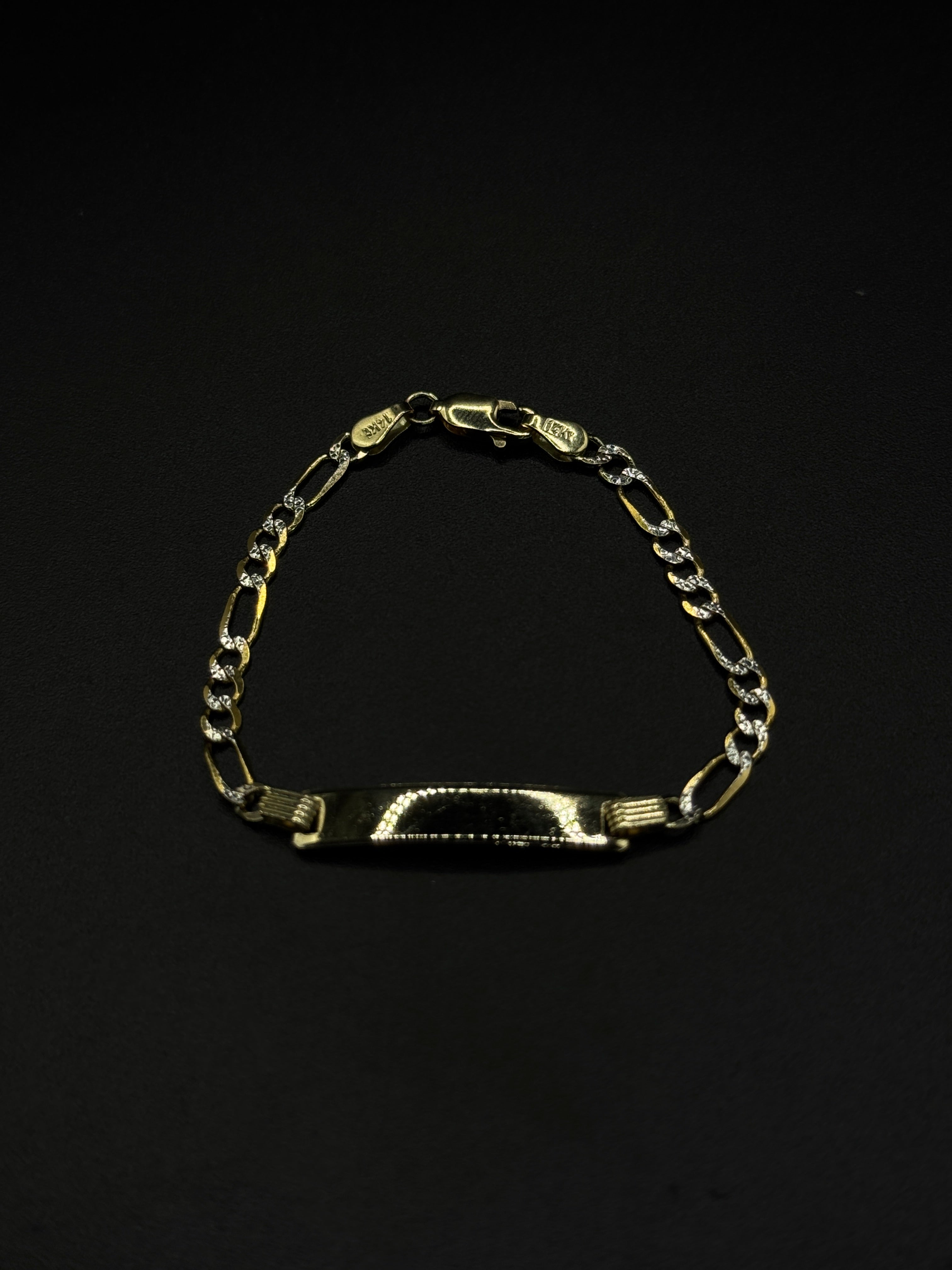Baby Bracelet (Figaro Diamond Cut Link) image 1