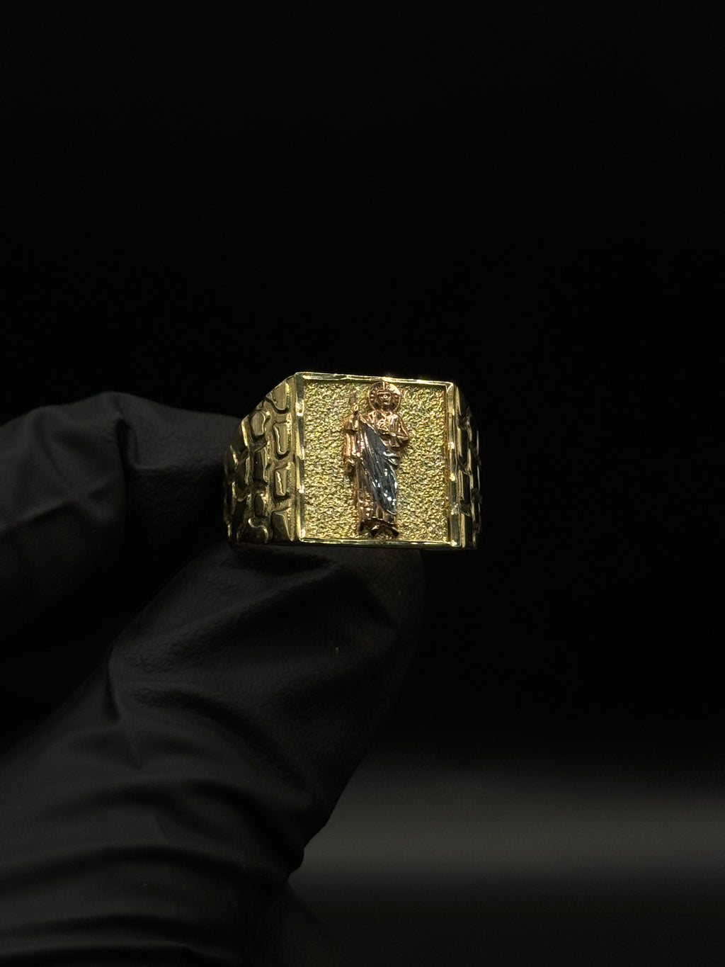 Mens Nugget San Judas Ring image 0
