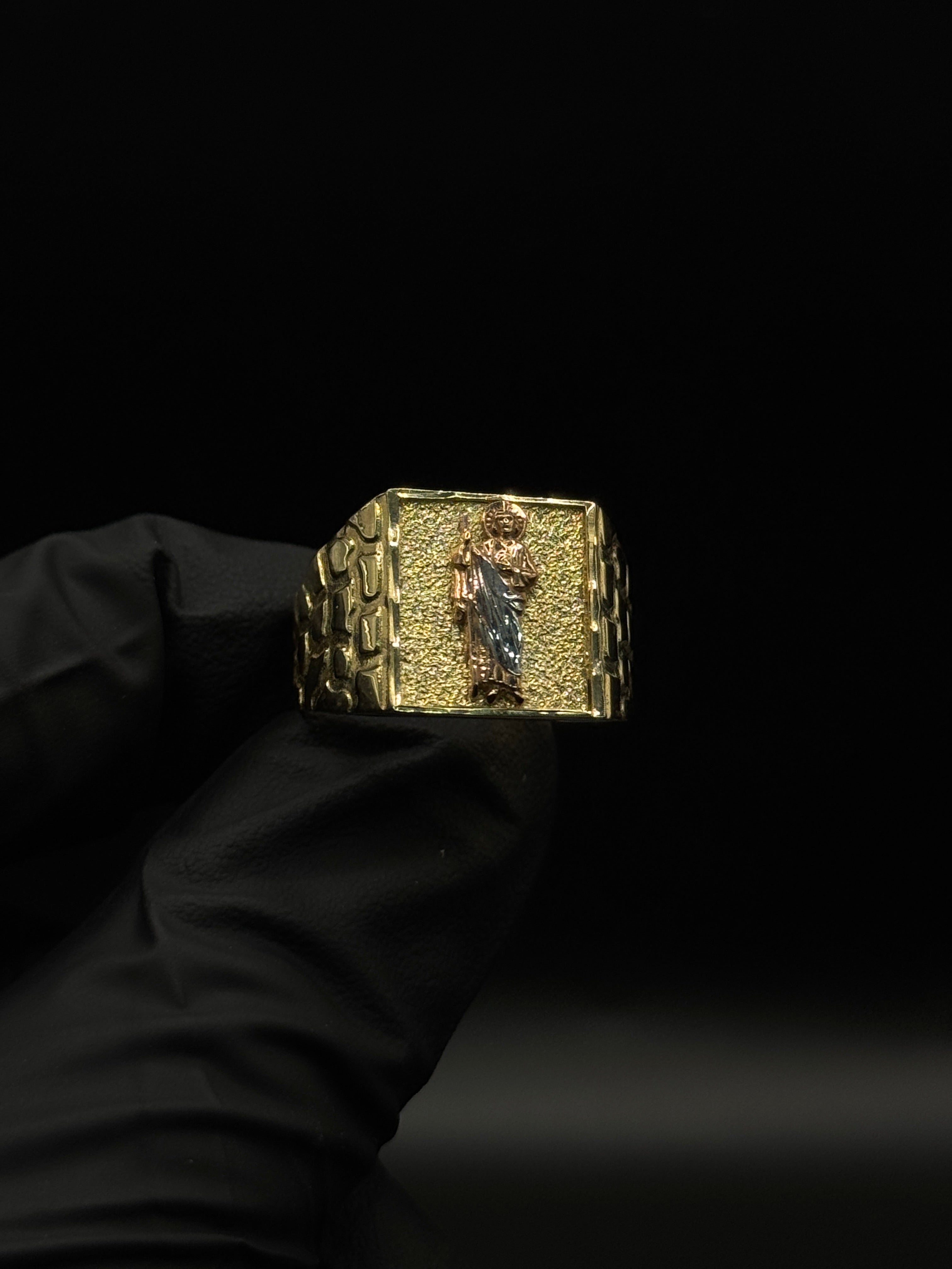 Mens Nugget San Judas Ring image 0