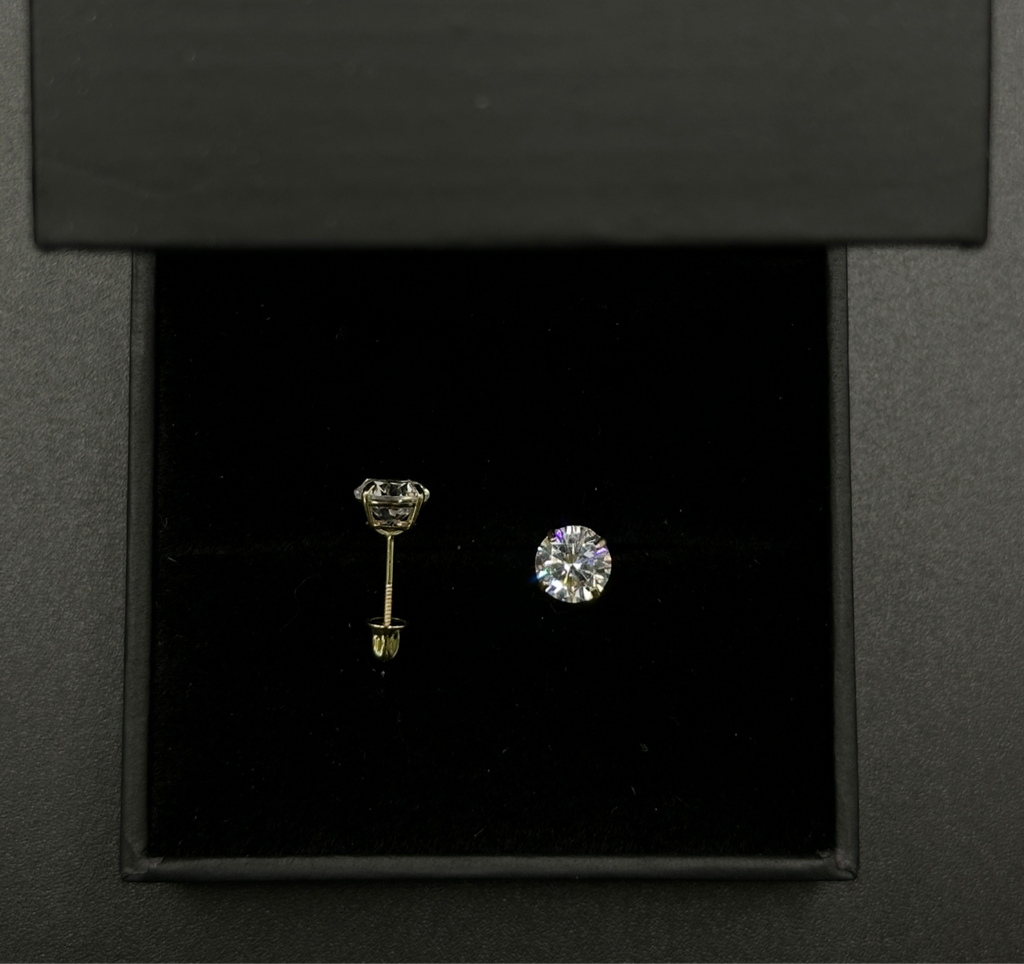 Round Stone Studs (Medium) image 1