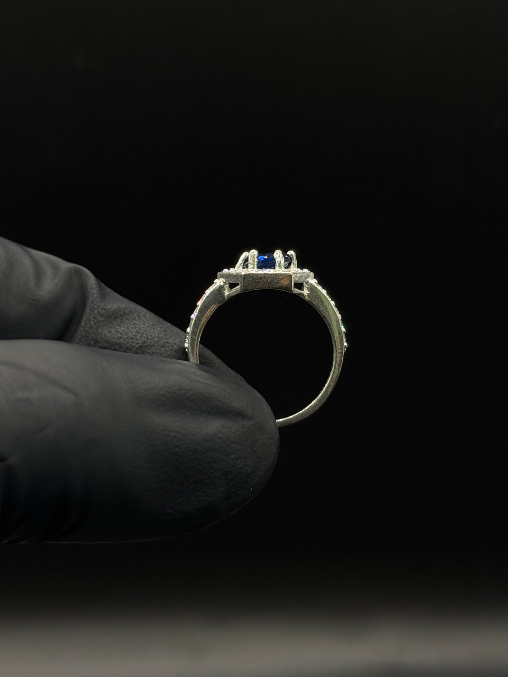 Silver Sapphire Ring (CZ) image 1