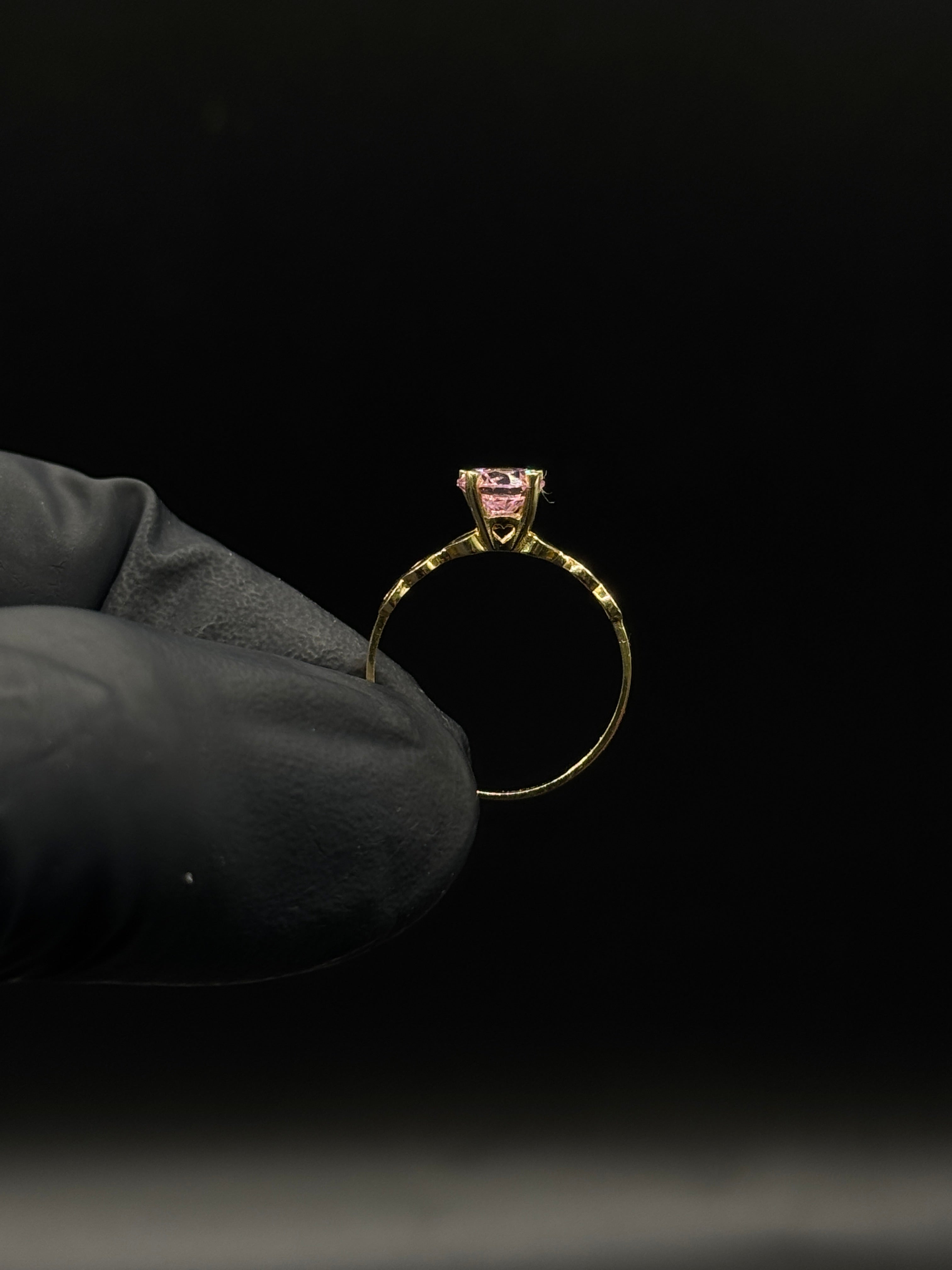 Womens Infinity Pink Stone Ring image 1