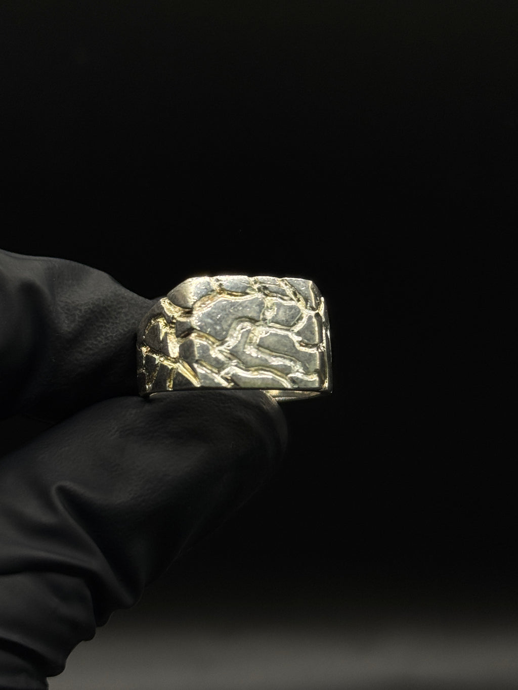 Silver Plain Nugget Ring image 0