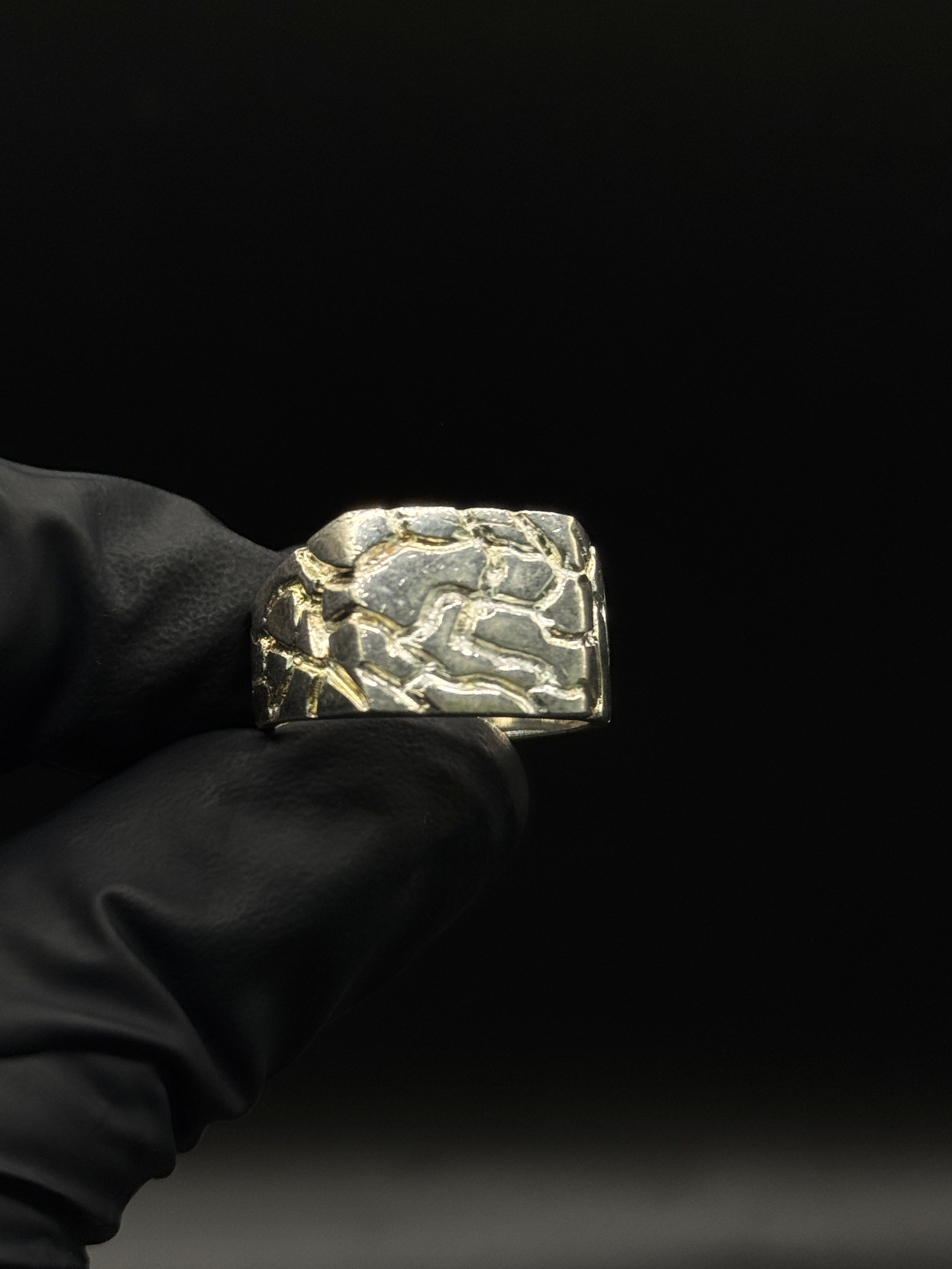Silver Plain Nugget Ring image 0