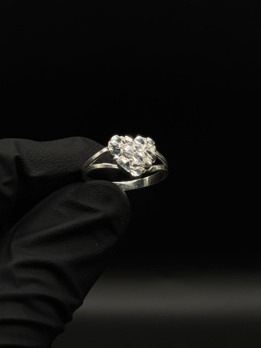 Silver Heart Nugget Ring (Small) image 0